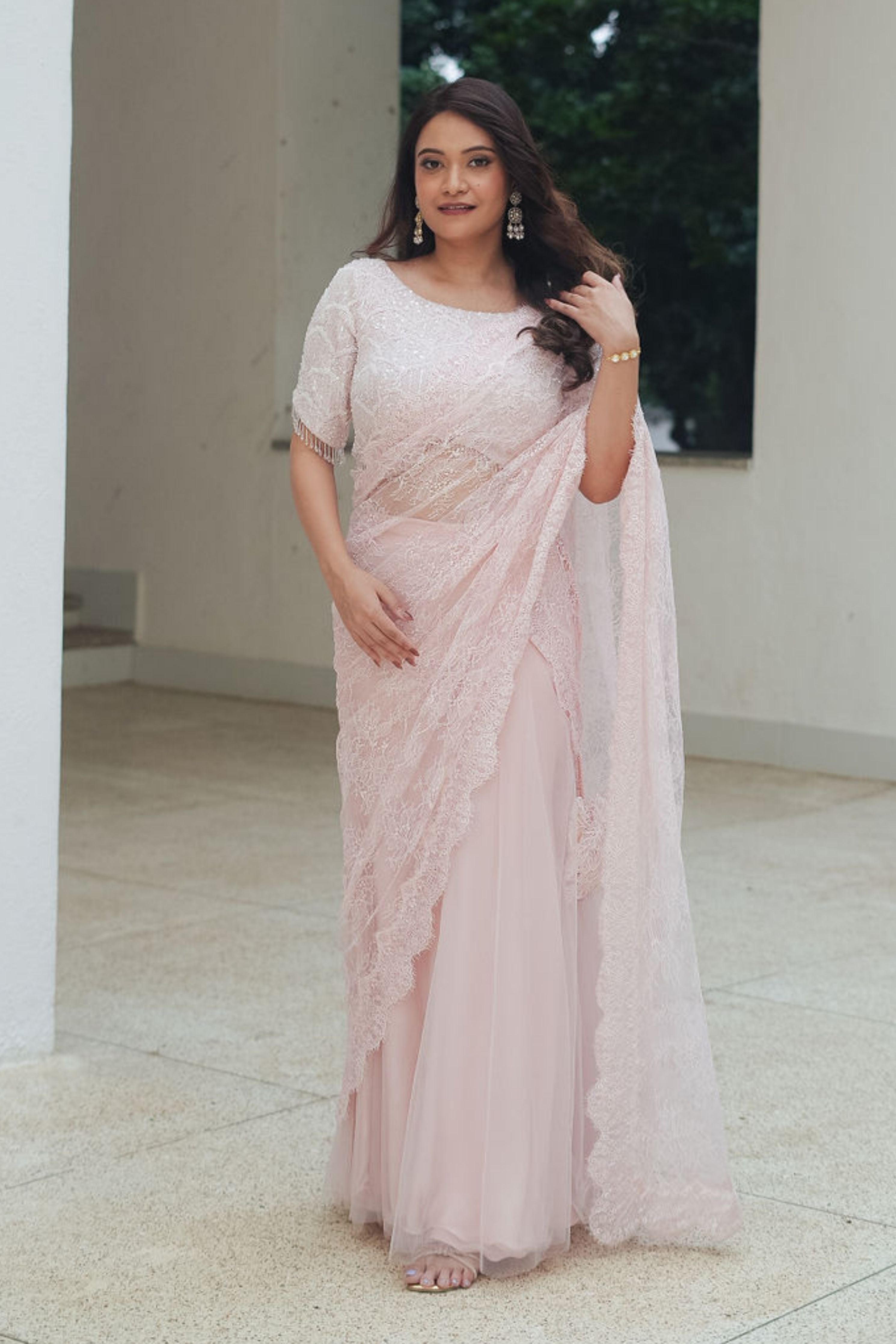 Chantilly Sequin Lehenga Saree