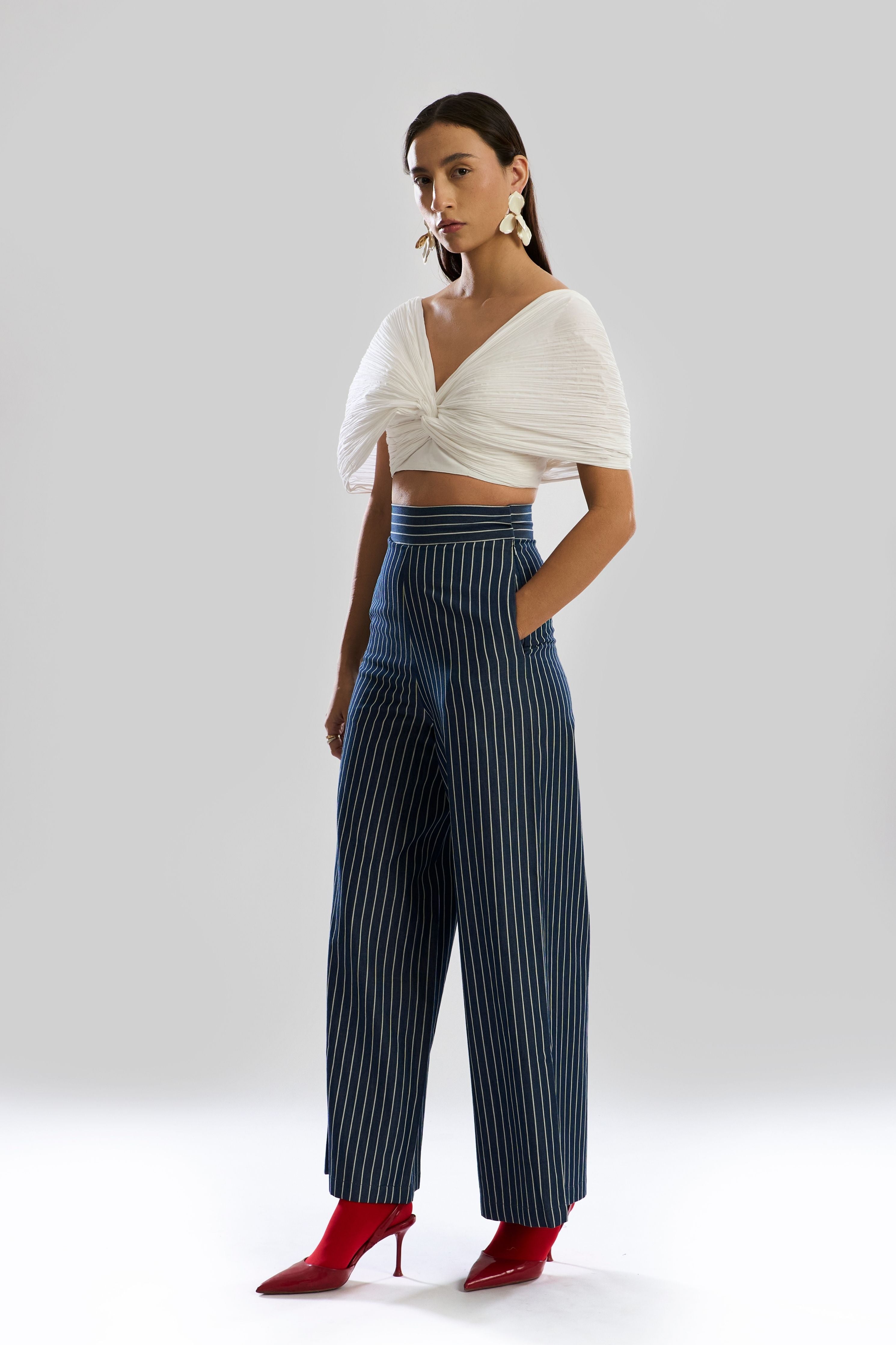 Stripe Denim Pants