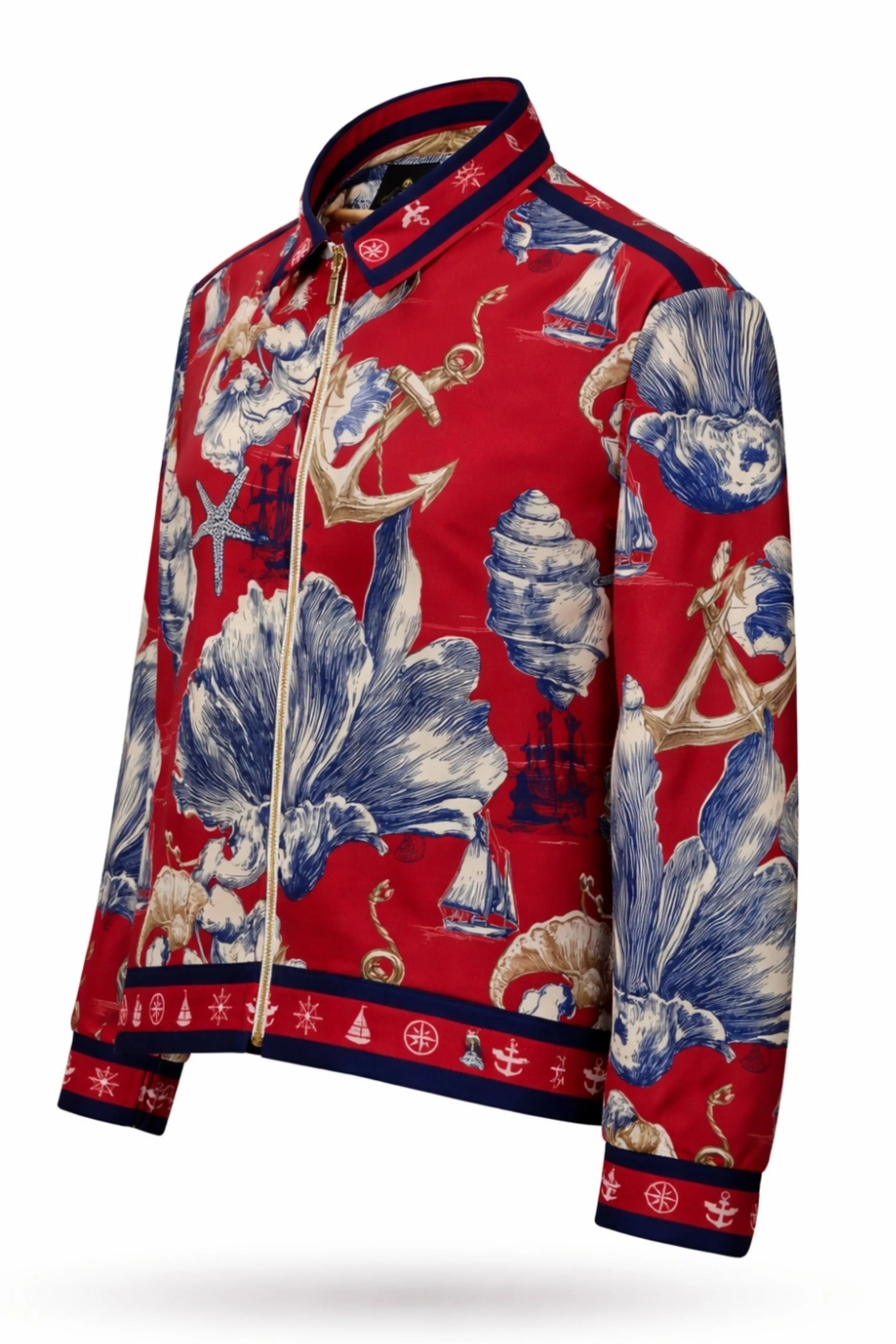 Oceanic Printed Bomber Jacket