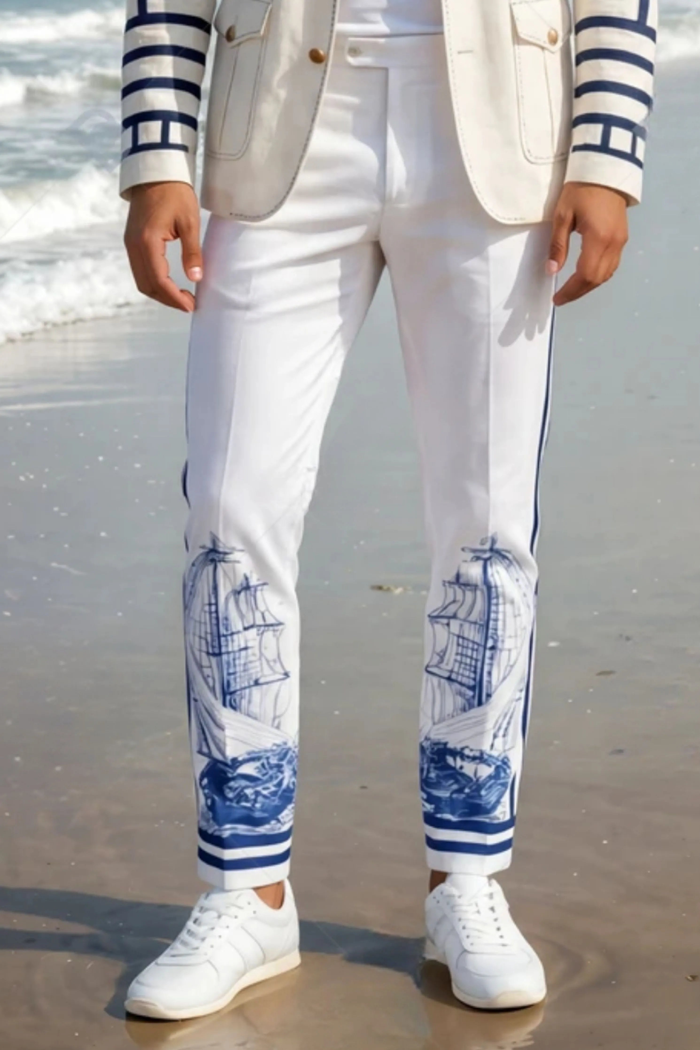 Sailor Engineered Printed Trousers