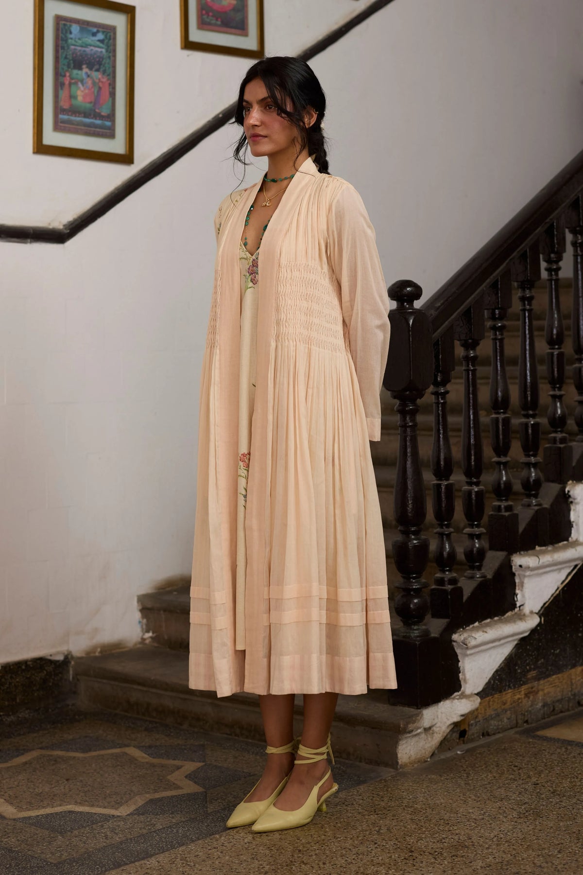 Amane Tunic Set In Peach