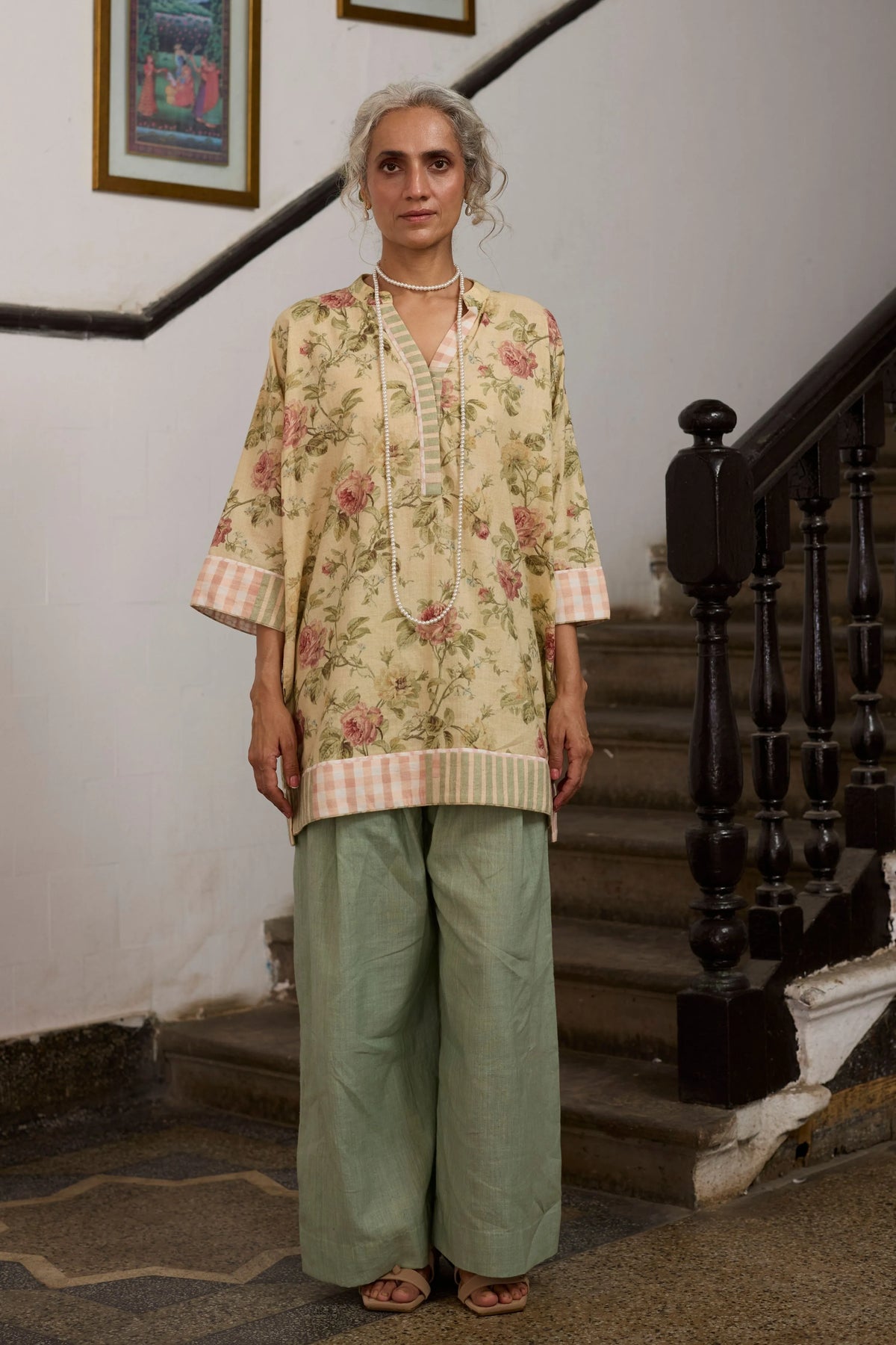 Mio Co-ord set In Yellow & Green