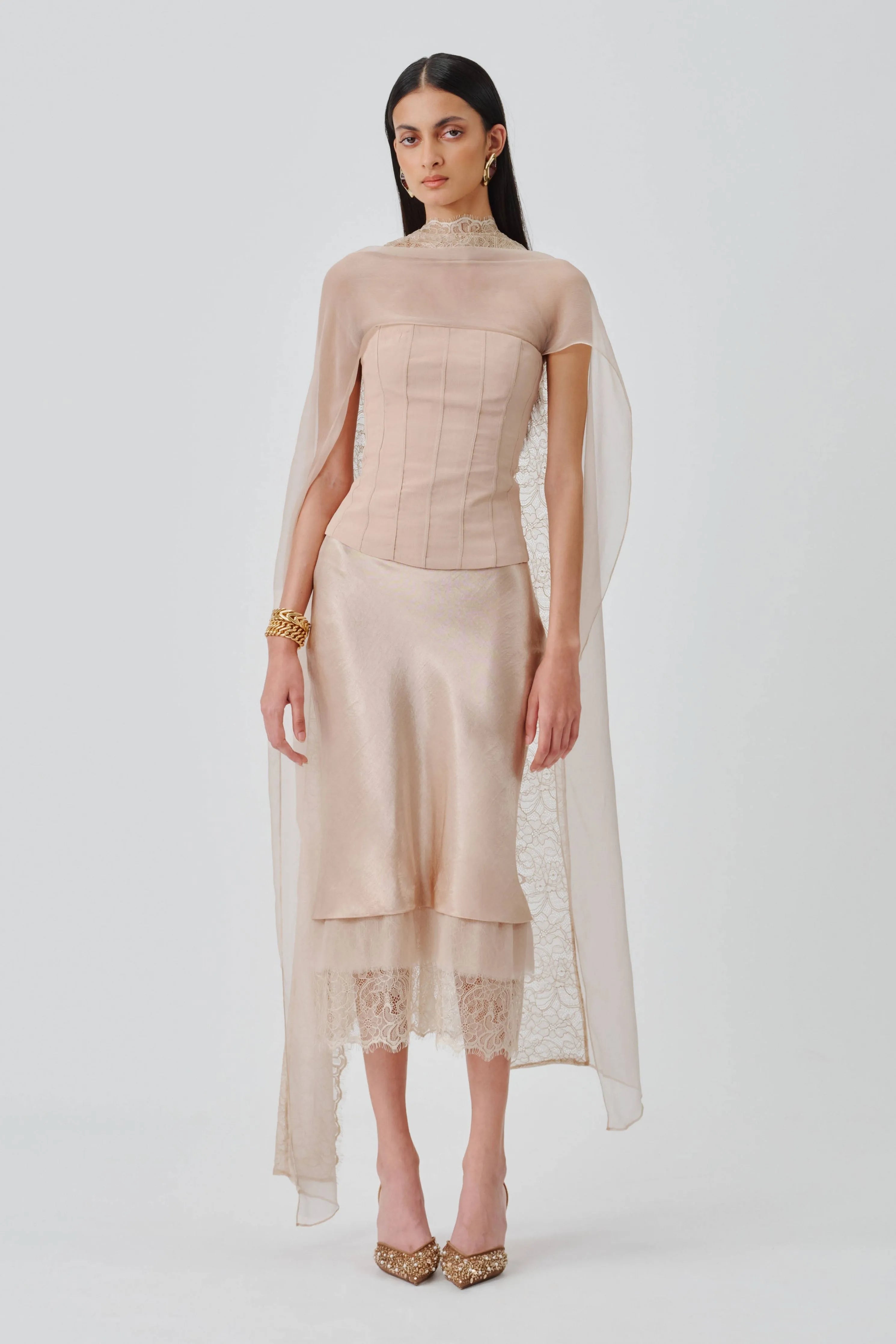Soft Veil Corset Top