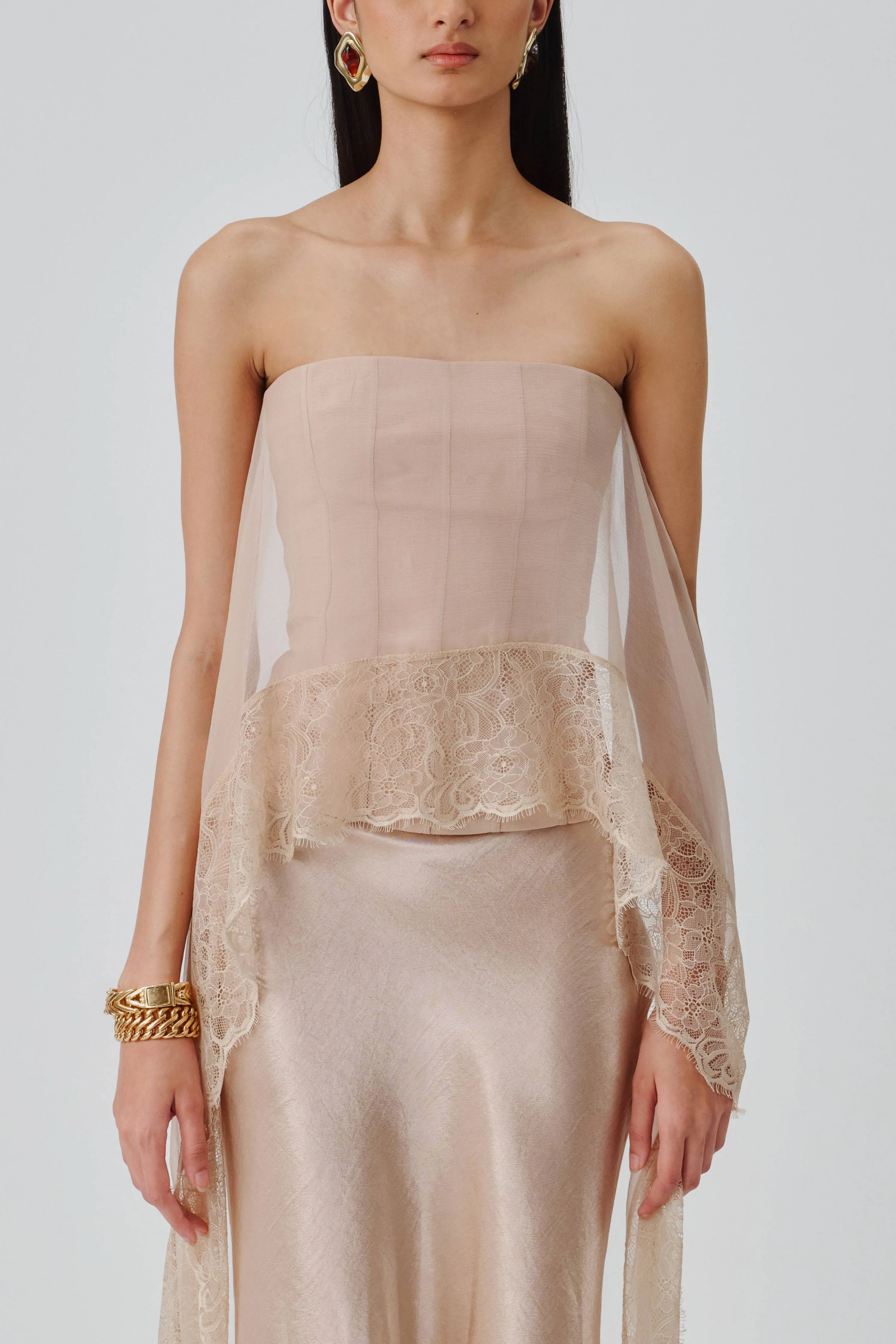 Soft Veil Corset Top