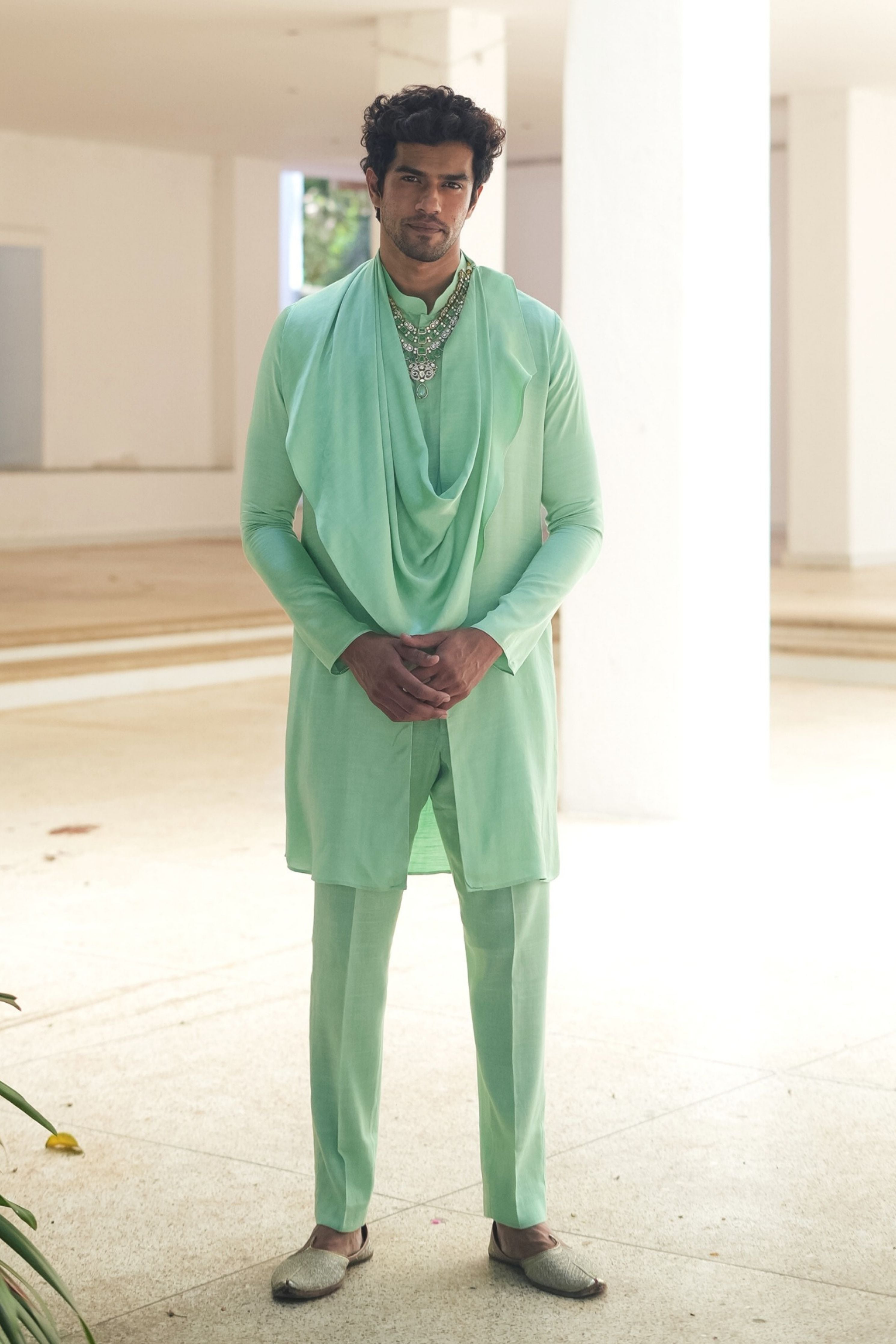 Cowl Kurta Set