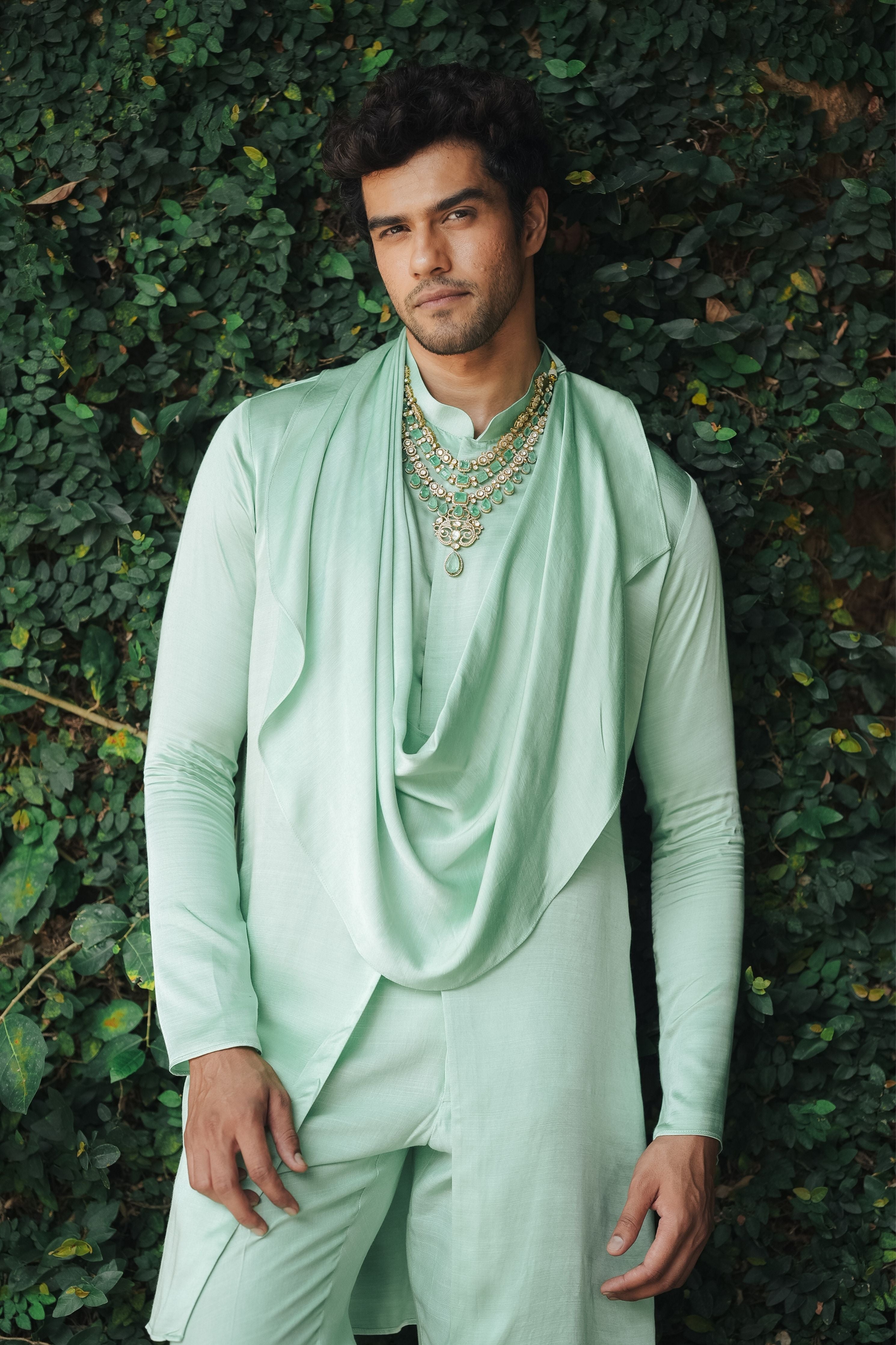 Cowl Kurta Set