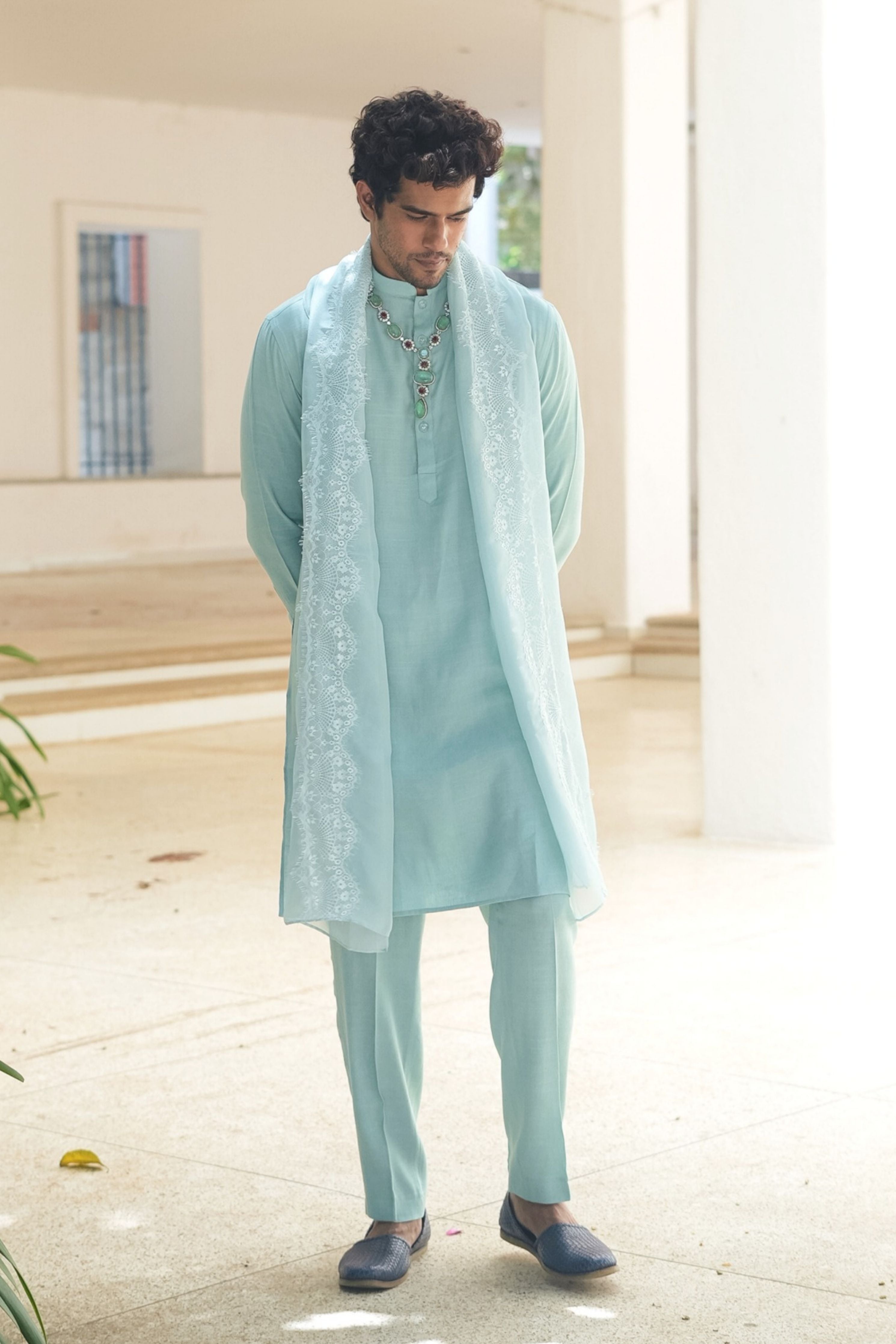 Cotton Linen Kurta Set
