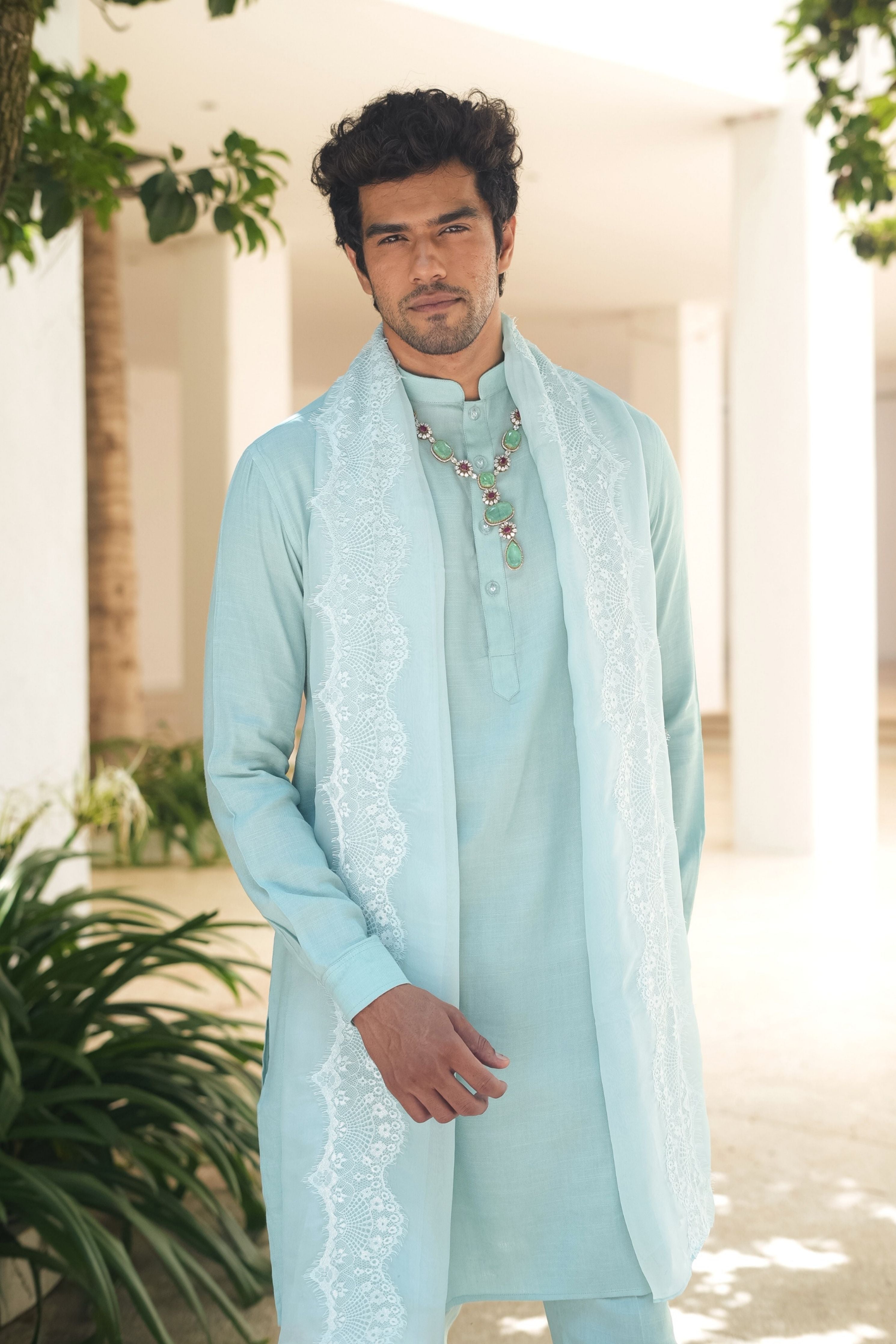 Cotton Linen Kurta Set