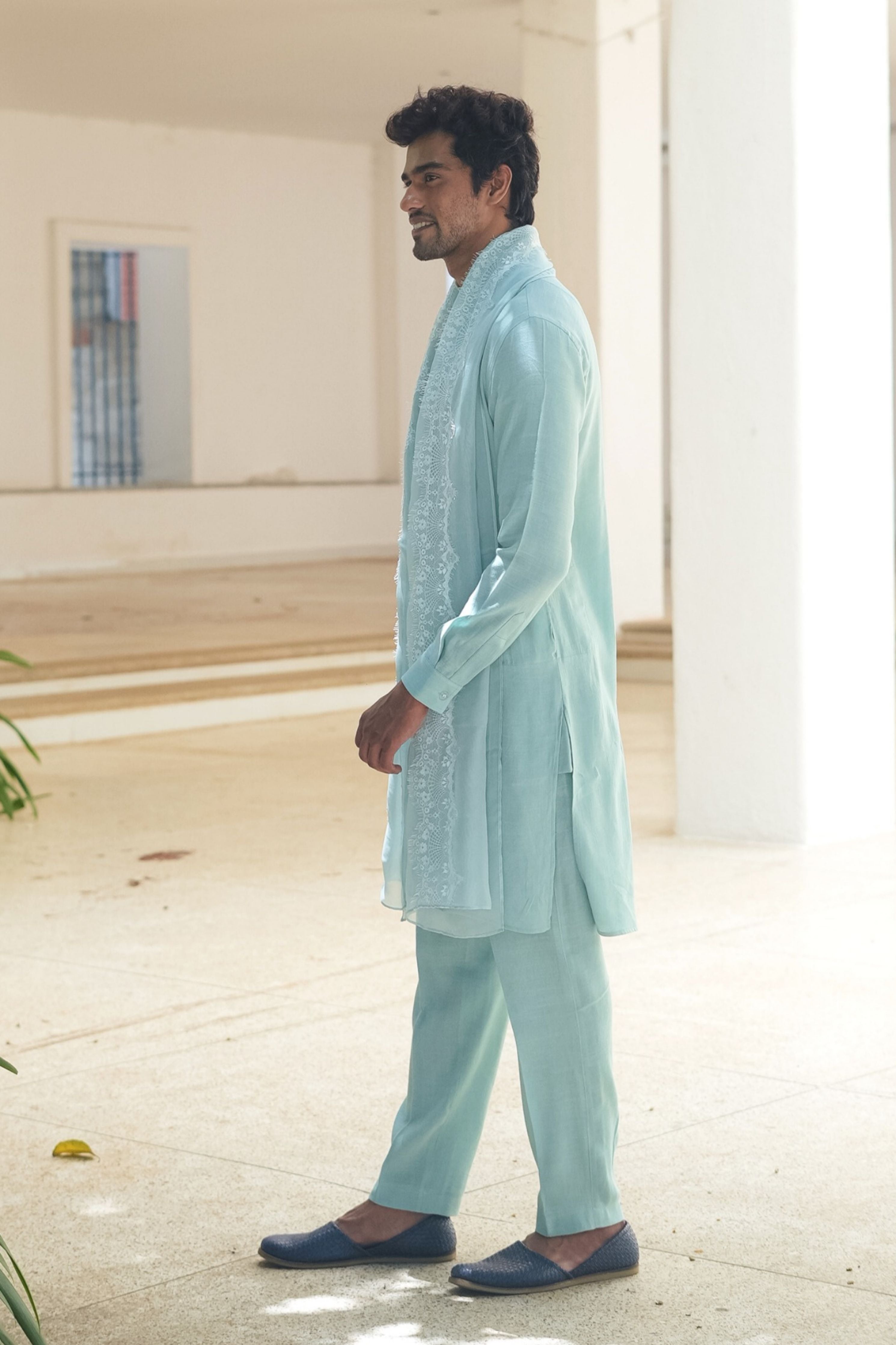 Cotton Linen Kurta Set