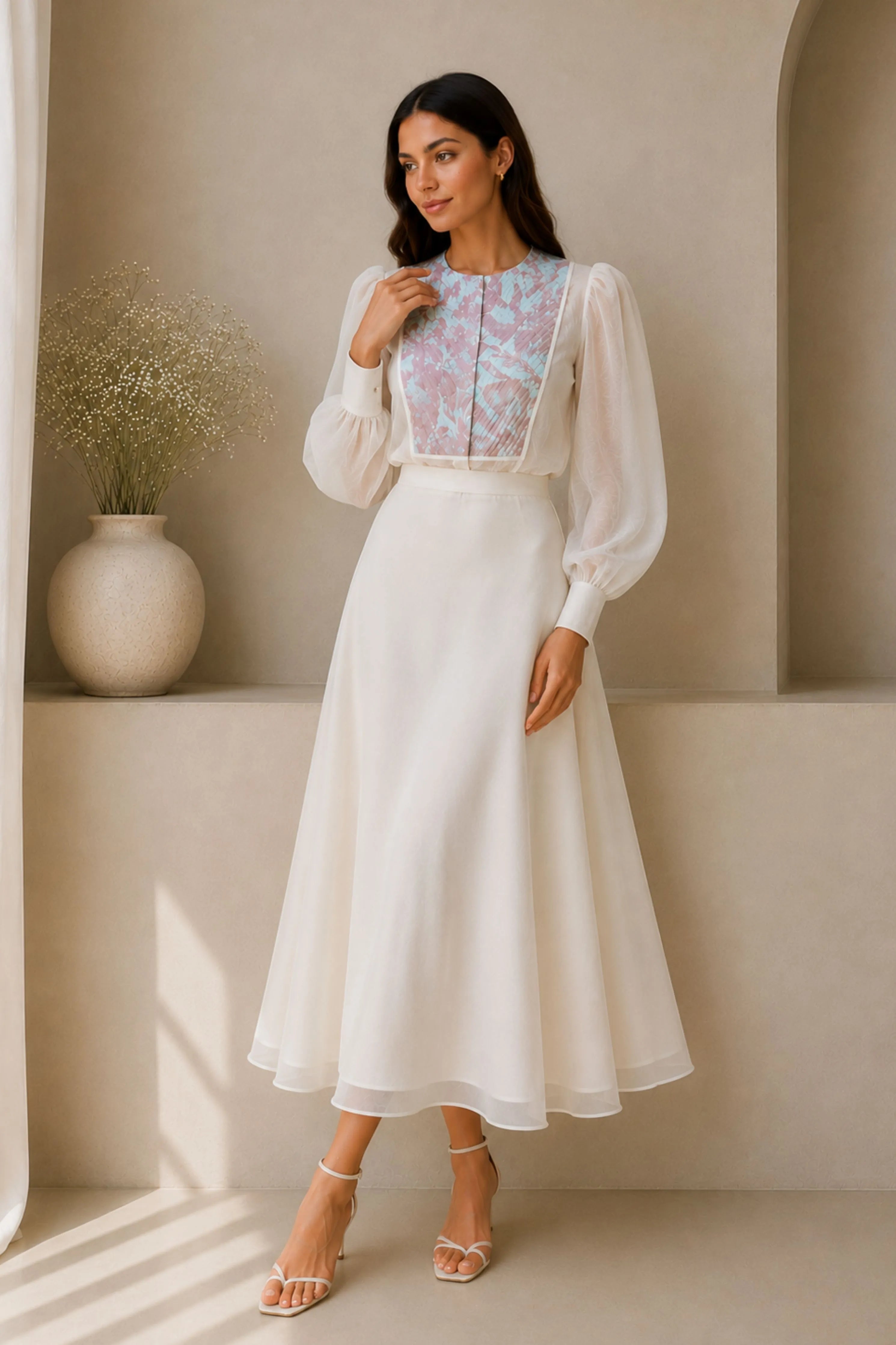 Blush Élan Organza Top