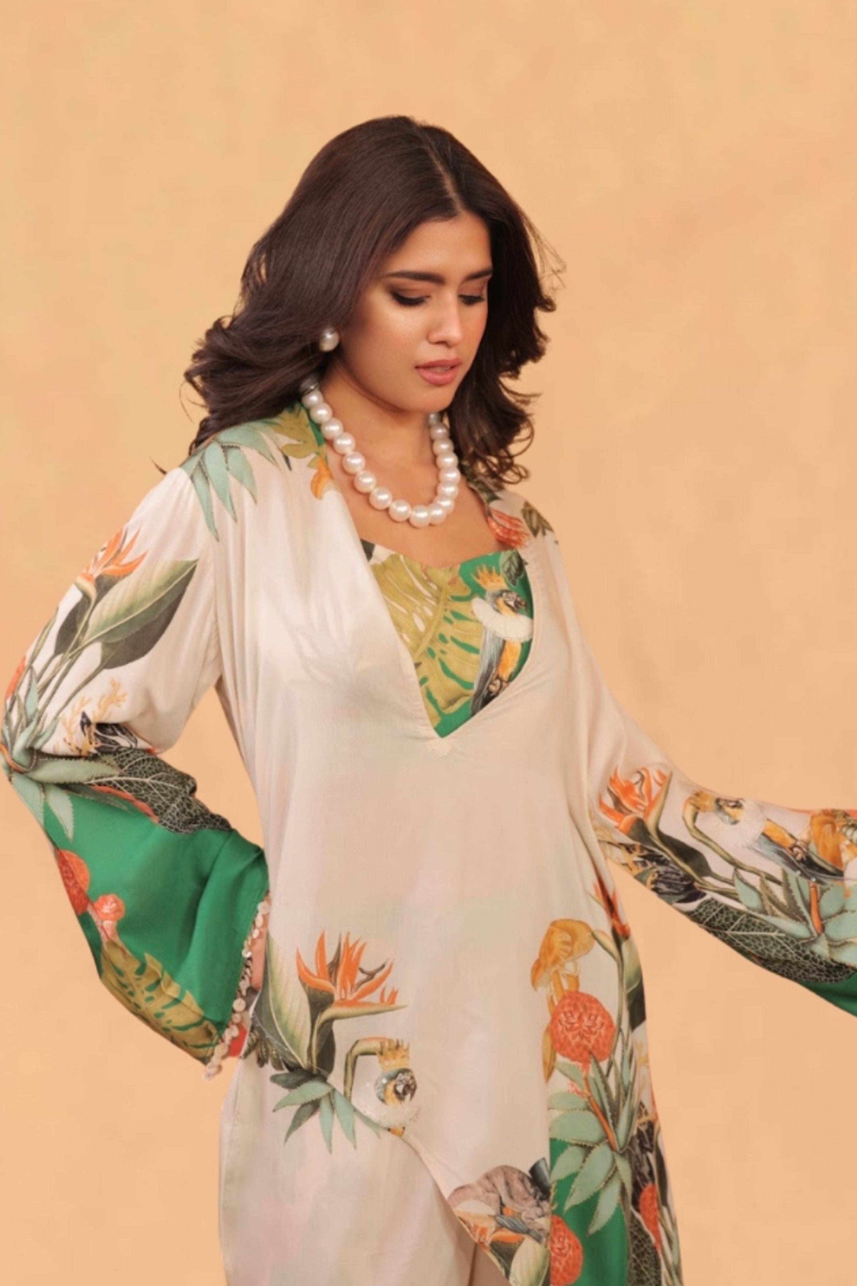 Kokum Asymmetric Tunic Co-Ord Set