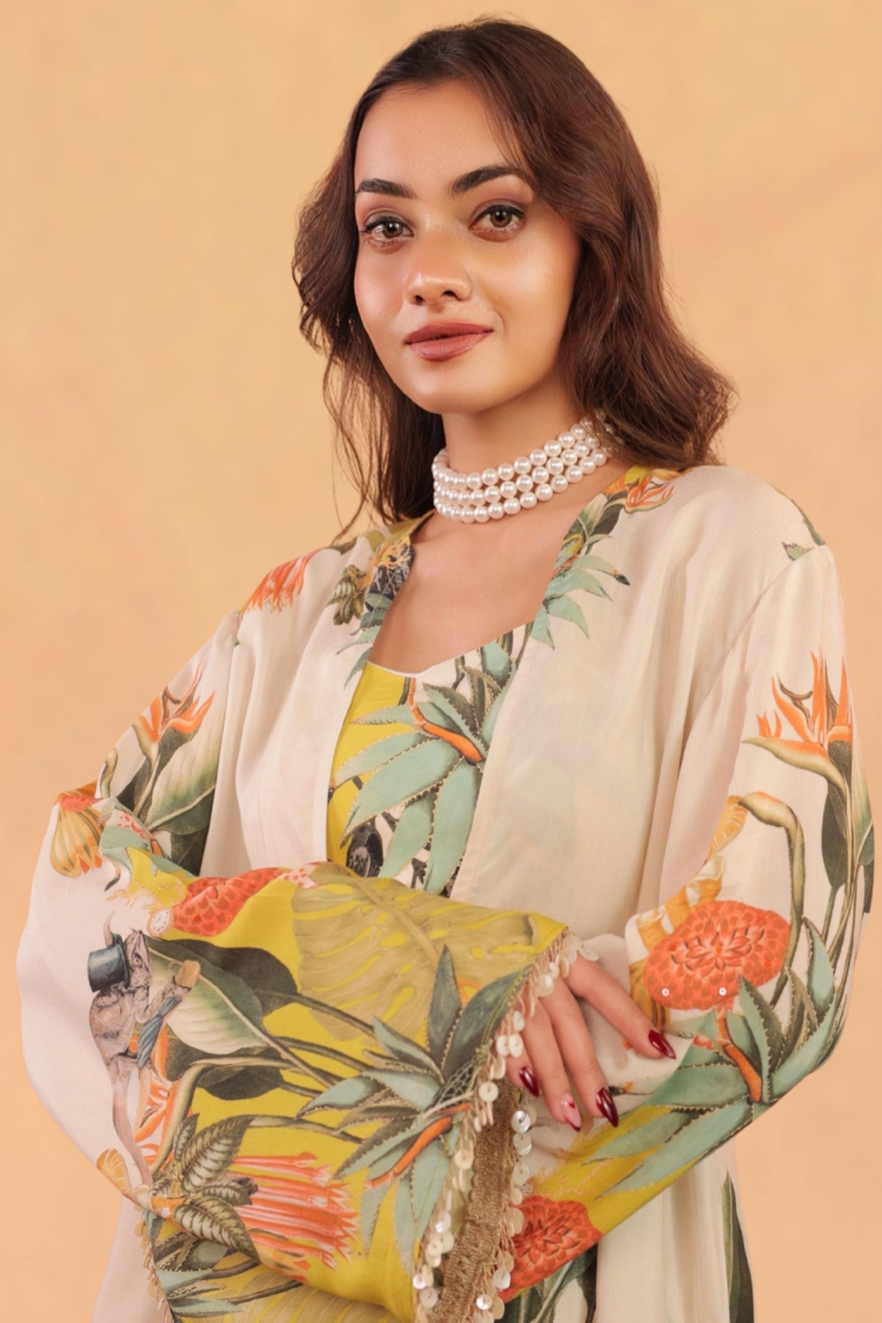 Kokum Asymmetric Sun Glow Tunic Co-Ord Set