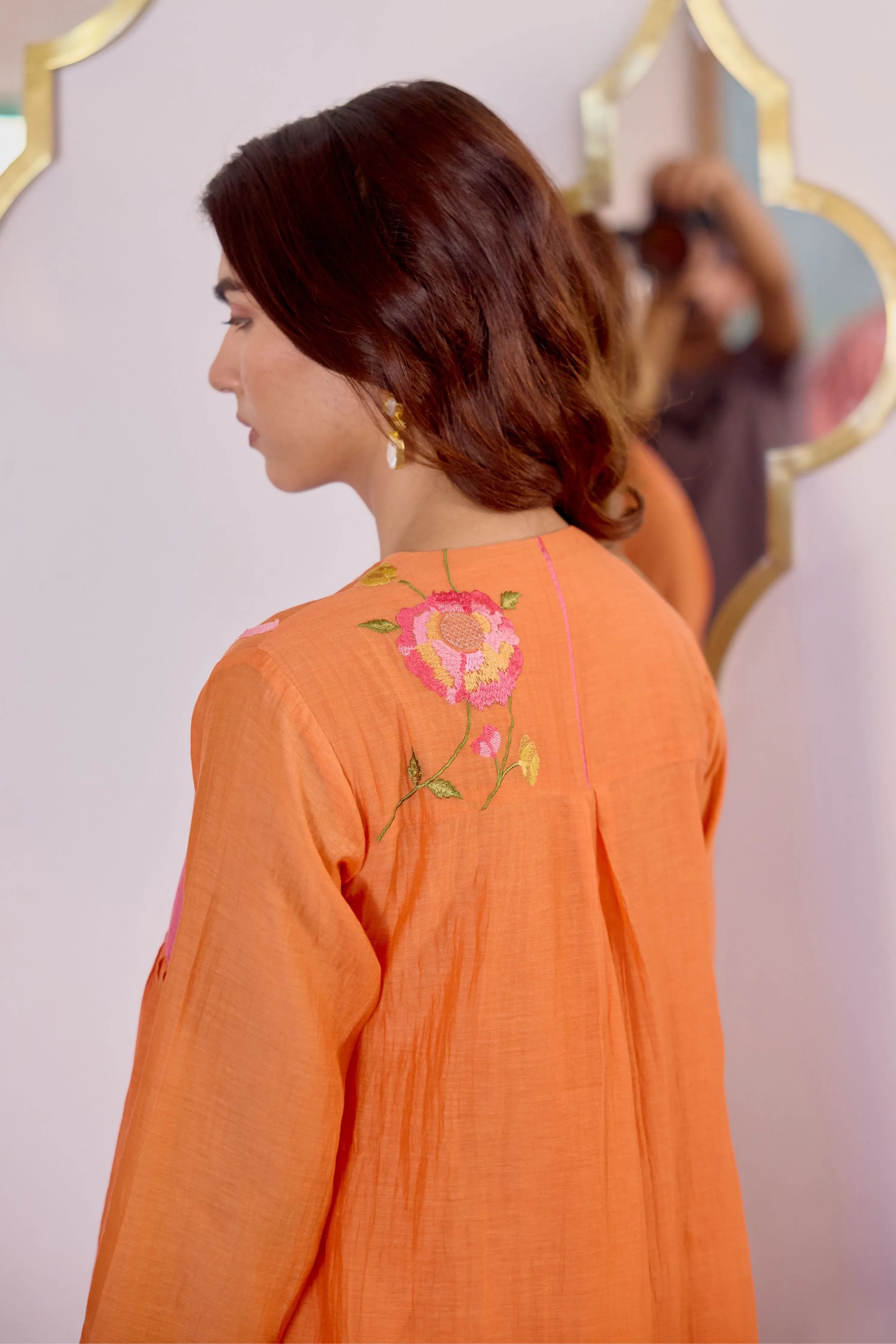 Orange Bloom & Sky Co-Ord Set