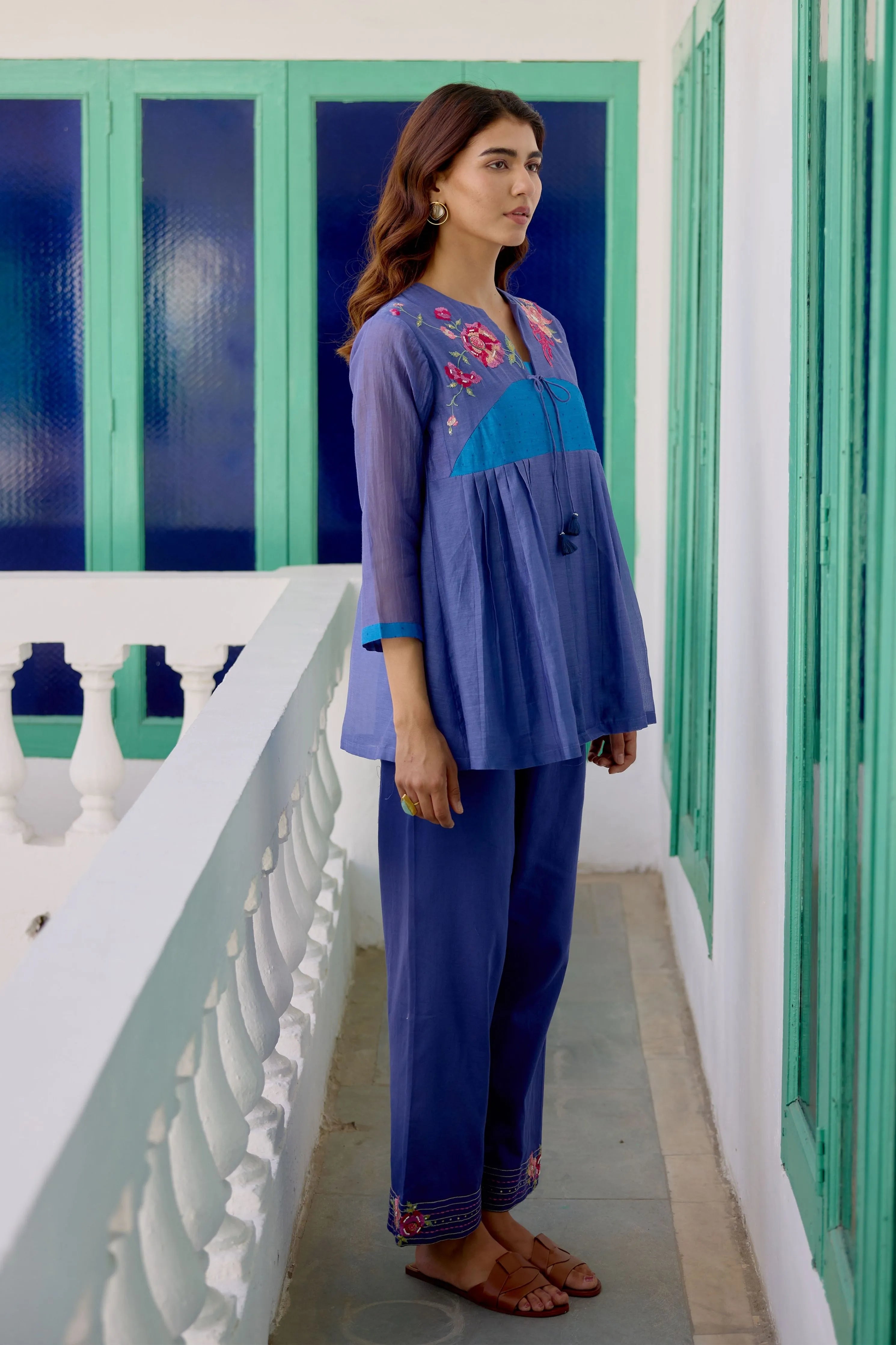 Blue Bloom & Sky Co-Ord Set