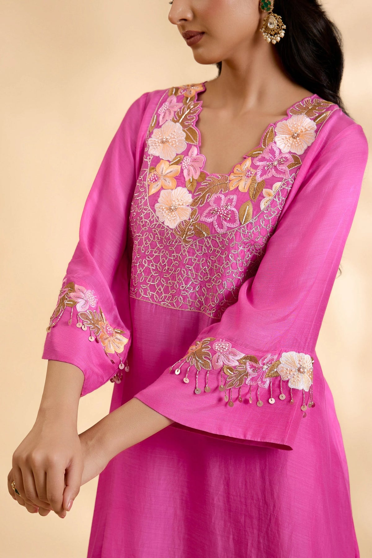Rani Amaya Short Kurta Sharara Set