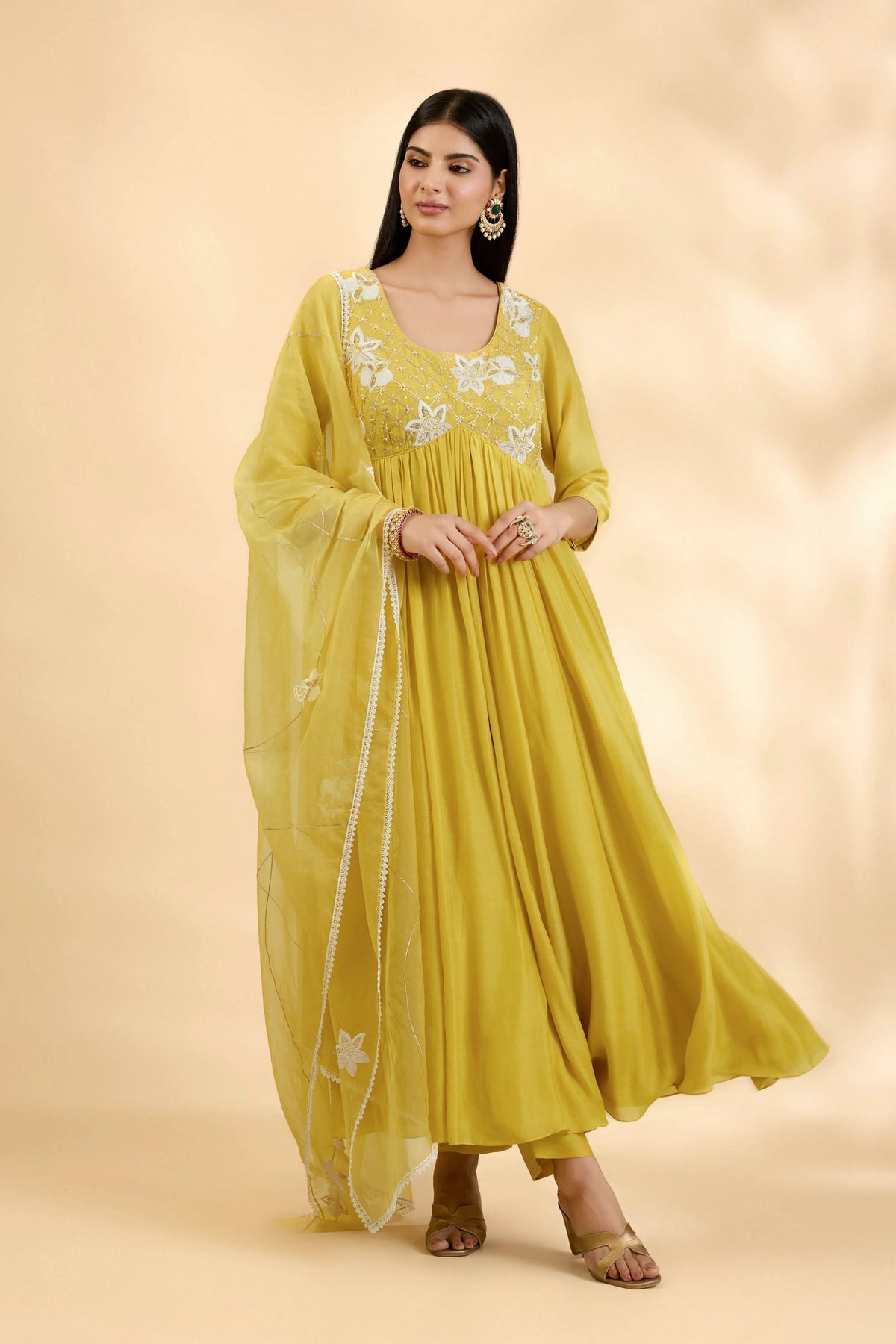 Kesar Nargis Anarkali Set