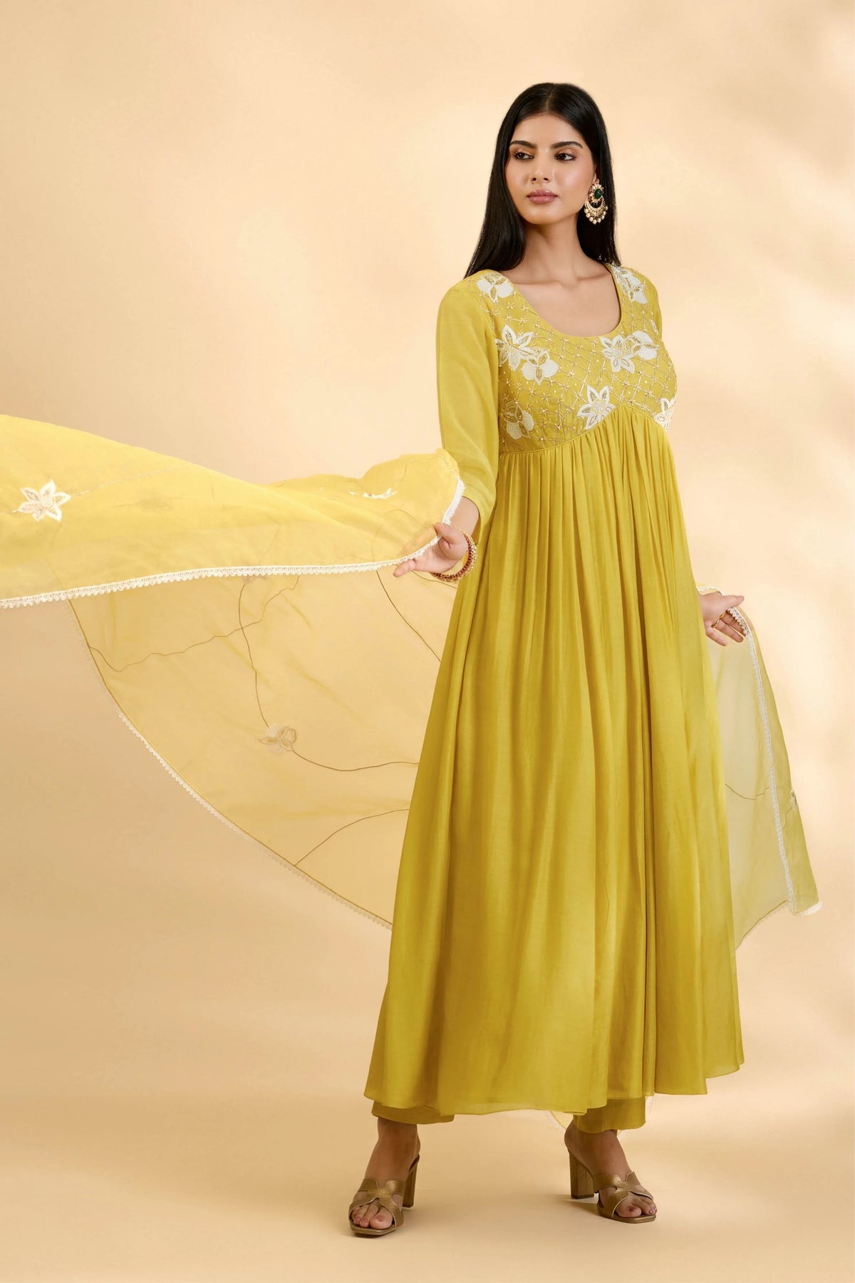 Kesar Nargis Anarkali Set