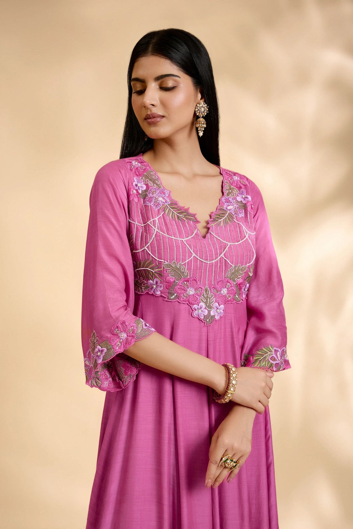 Gulabi Ruksar Anarkali Set