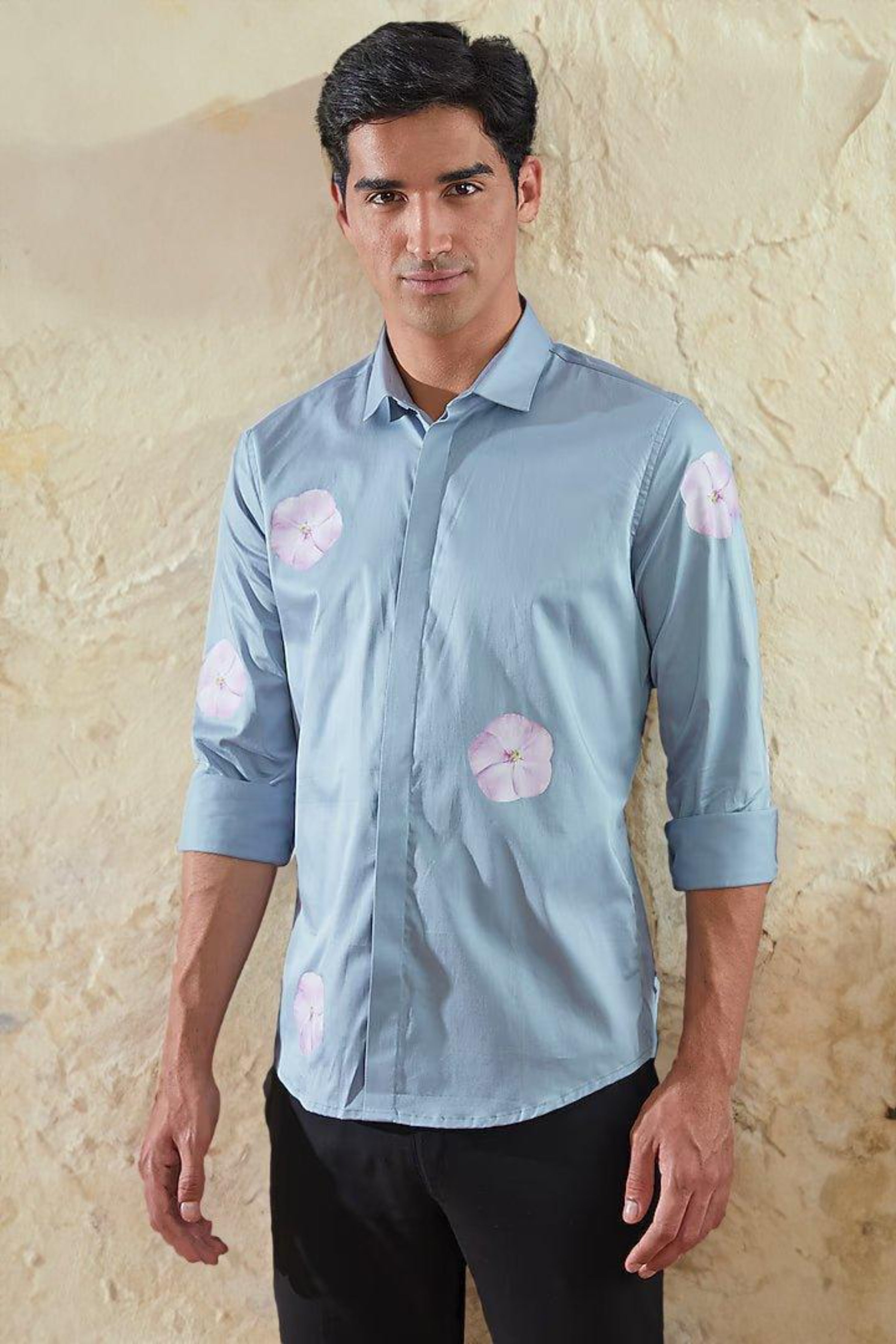 Printed Blue Shirt