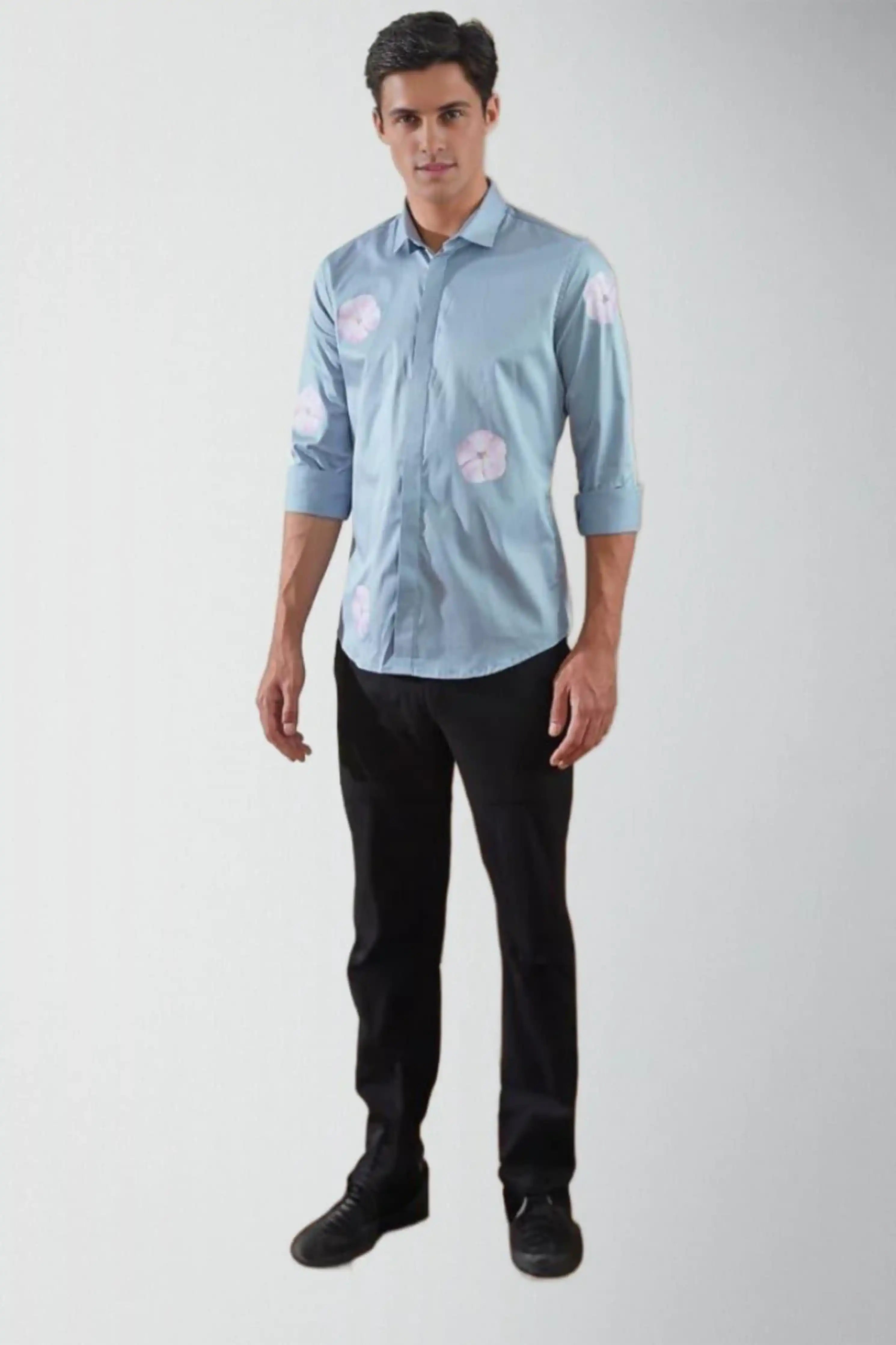 Printed Blue Shirt