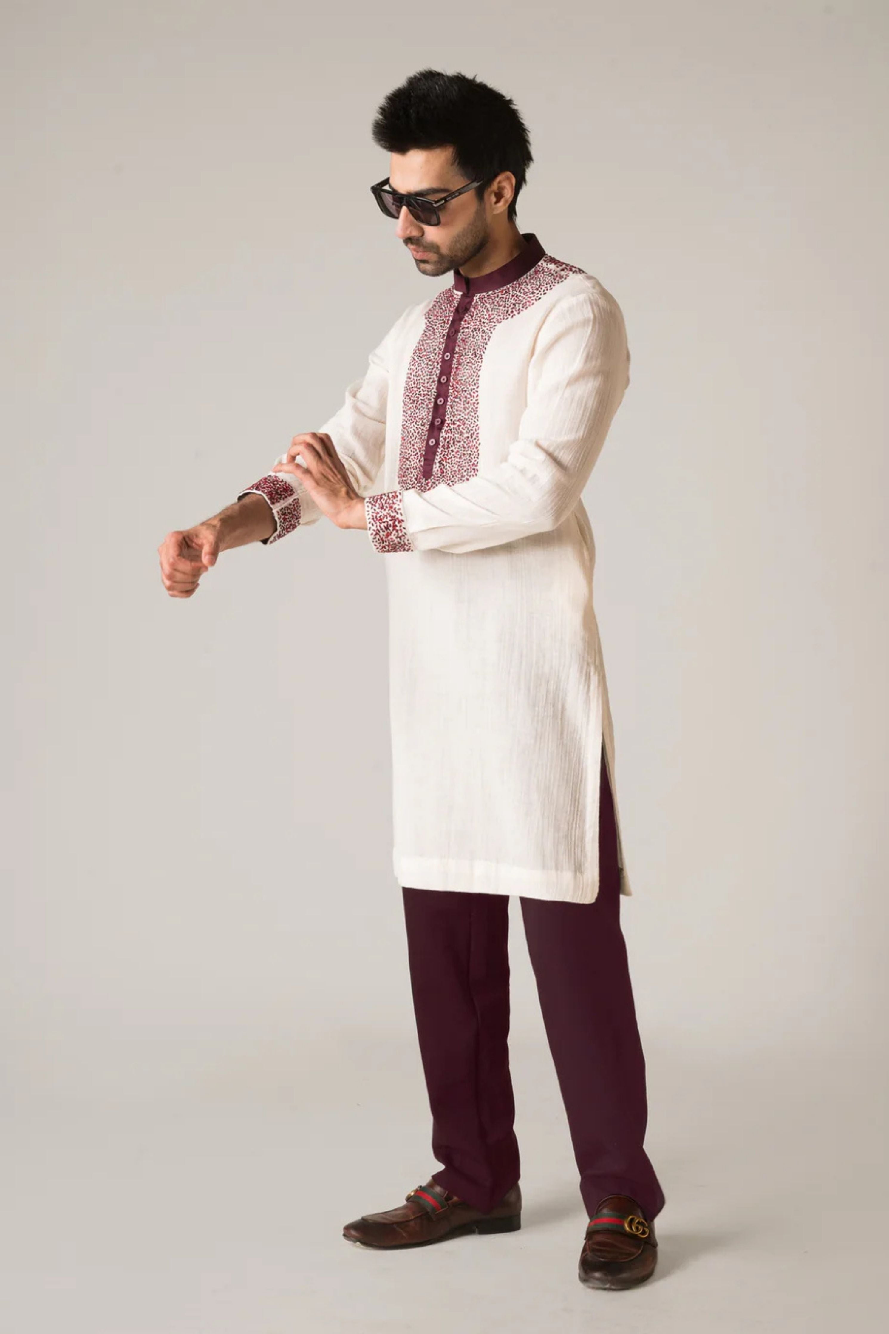 Scatter Yoke N Cuff Kurta Set