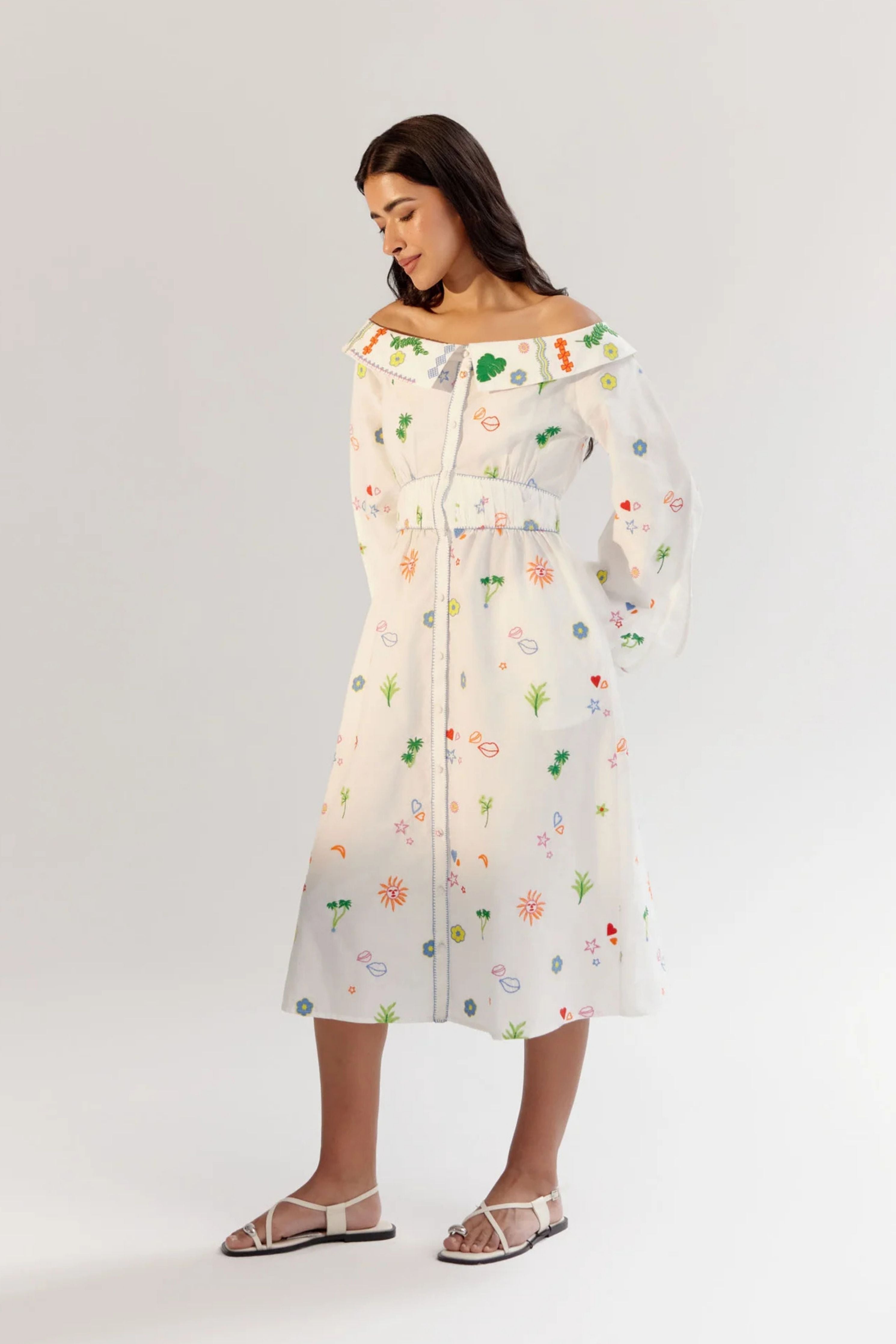 White Sage Midi Dress
