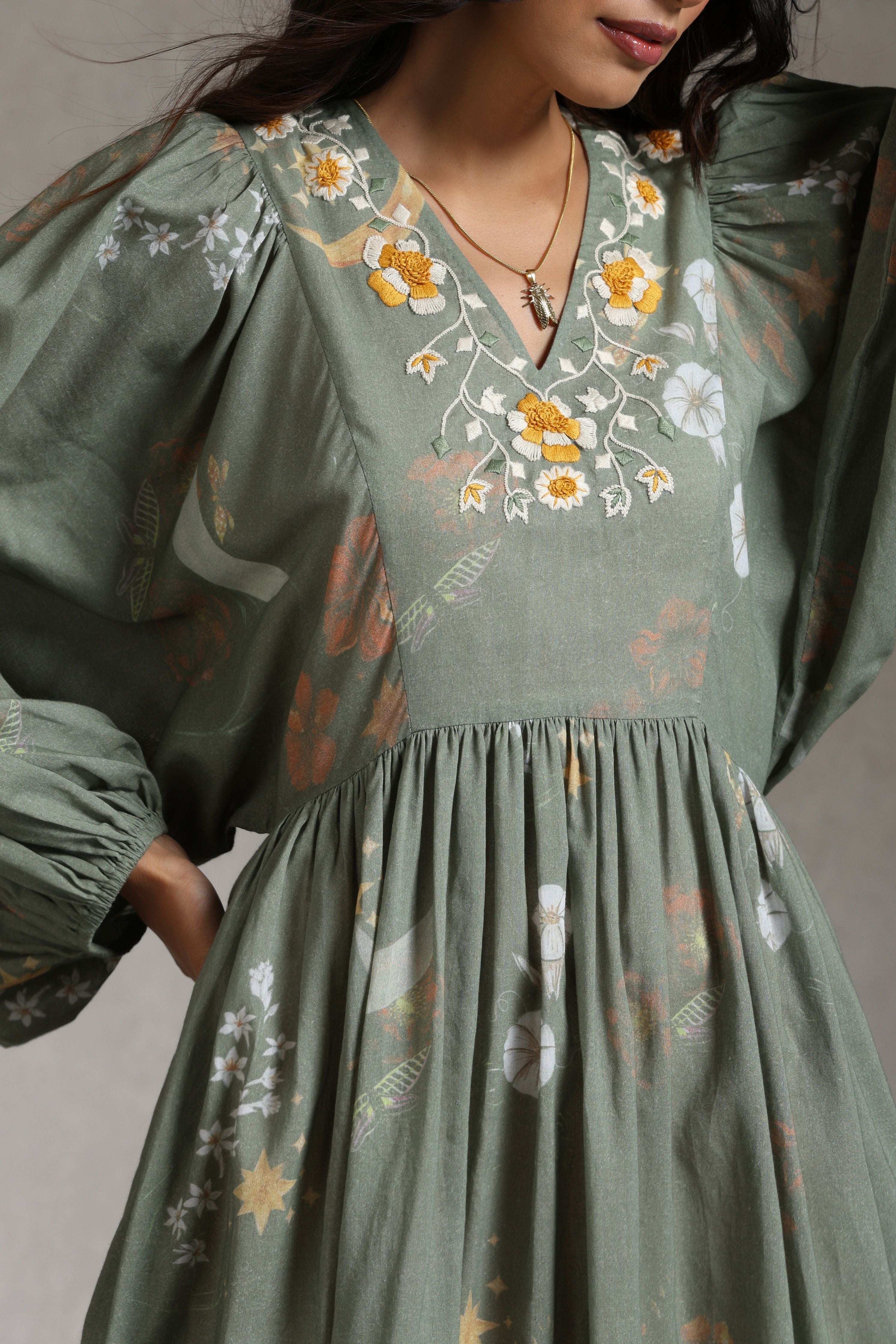 Sage Noorah Dress