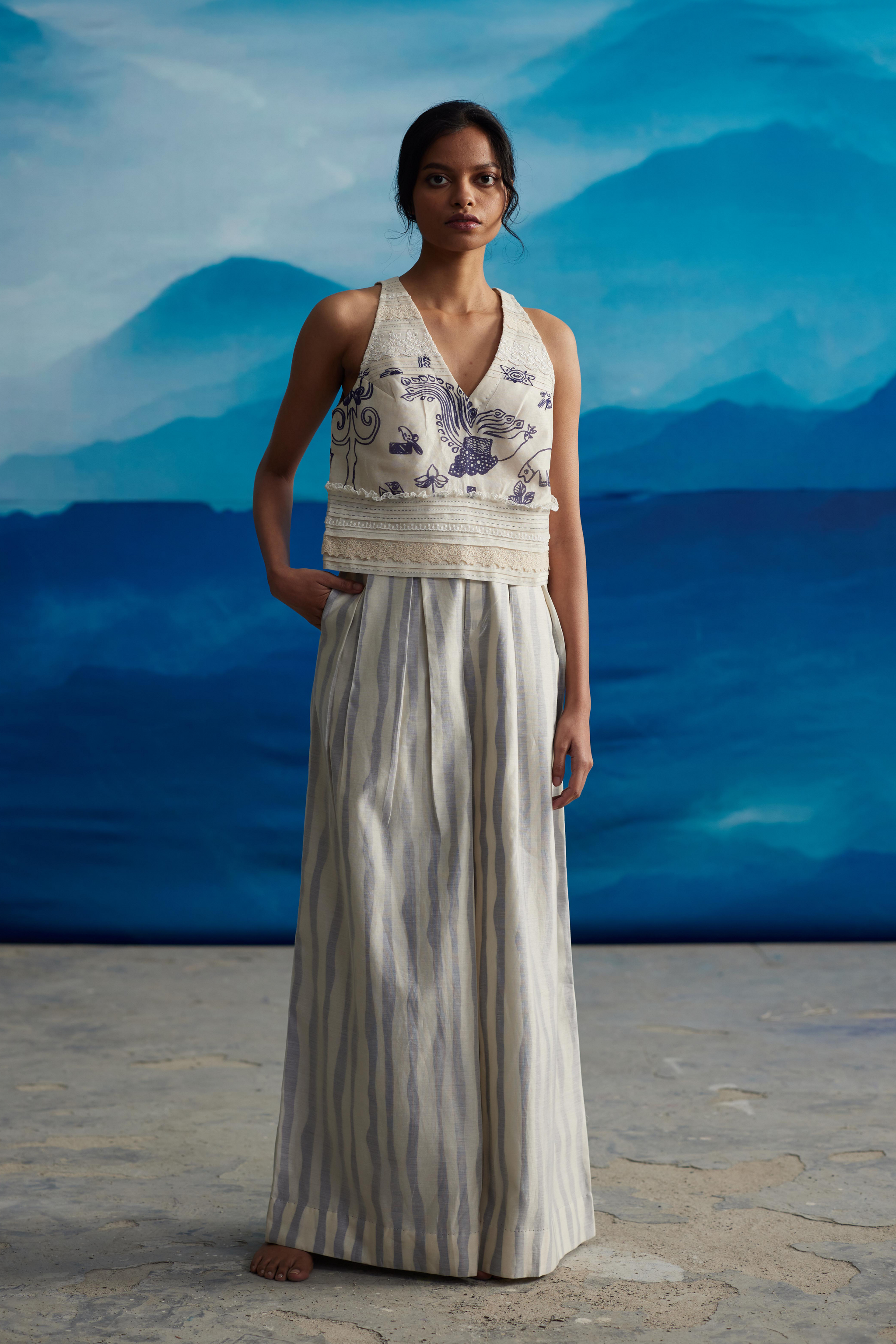 Salvia V-Neck Top