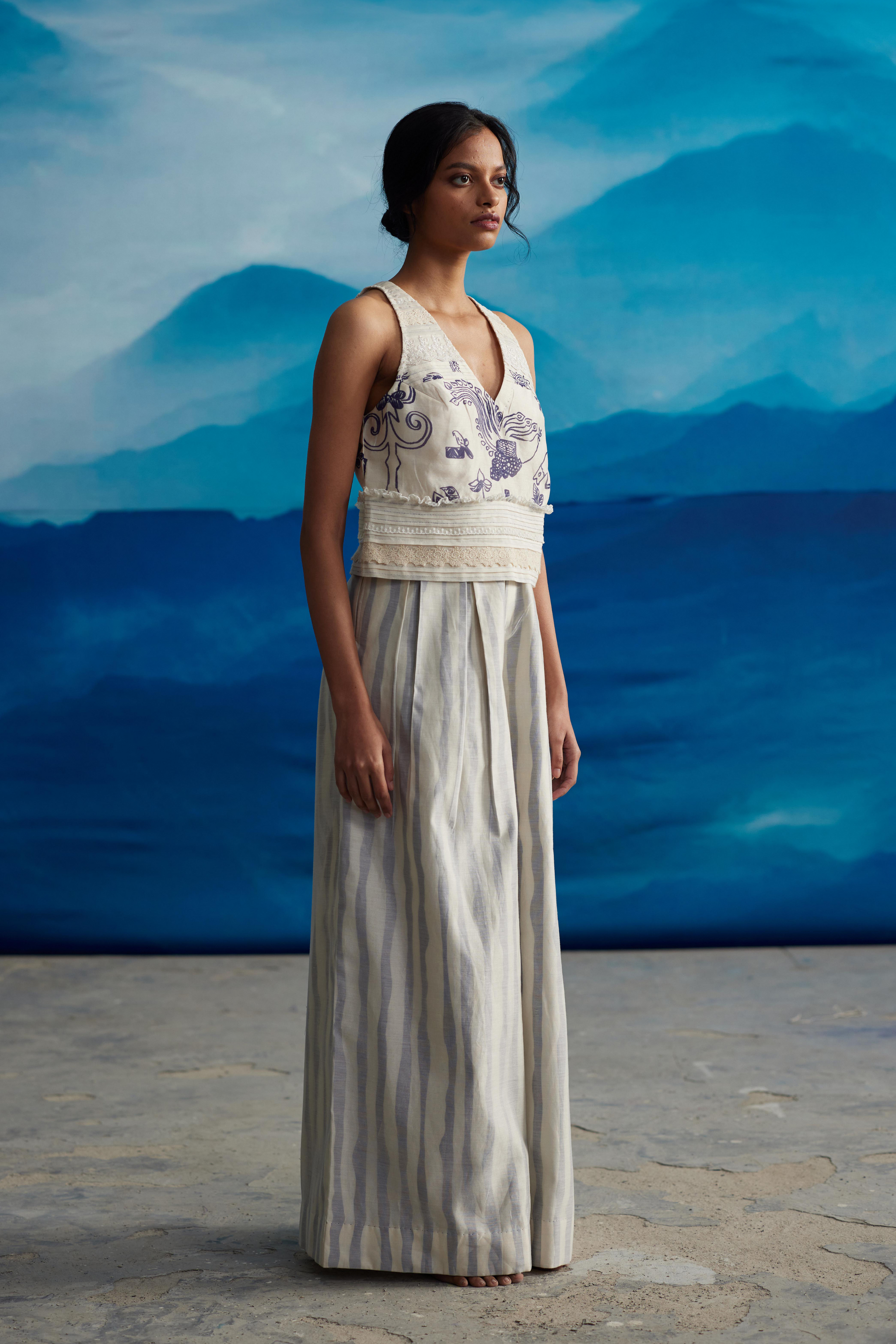 Salvia V-Neck Top