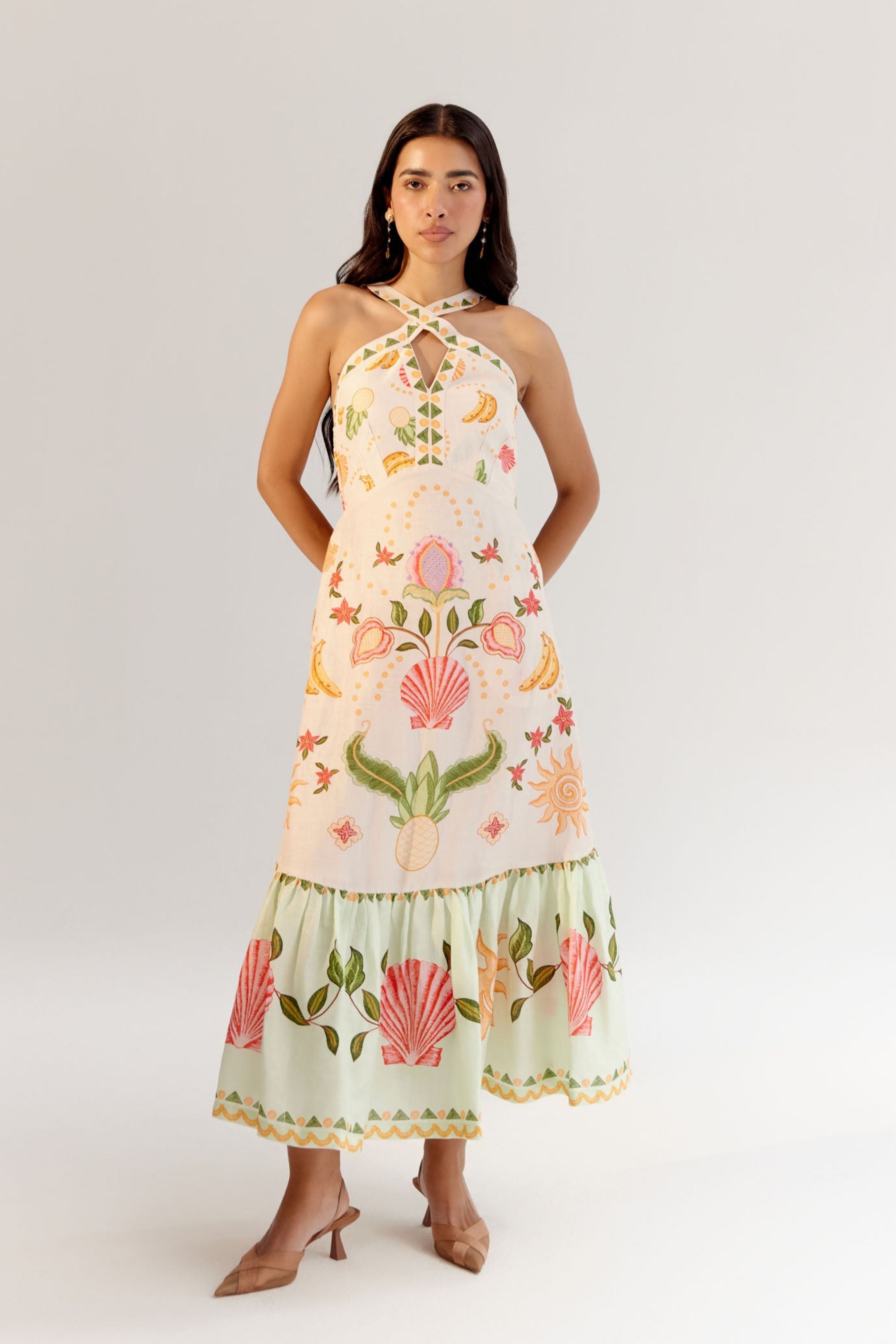Seashell Ecru Aida Maxi Dress