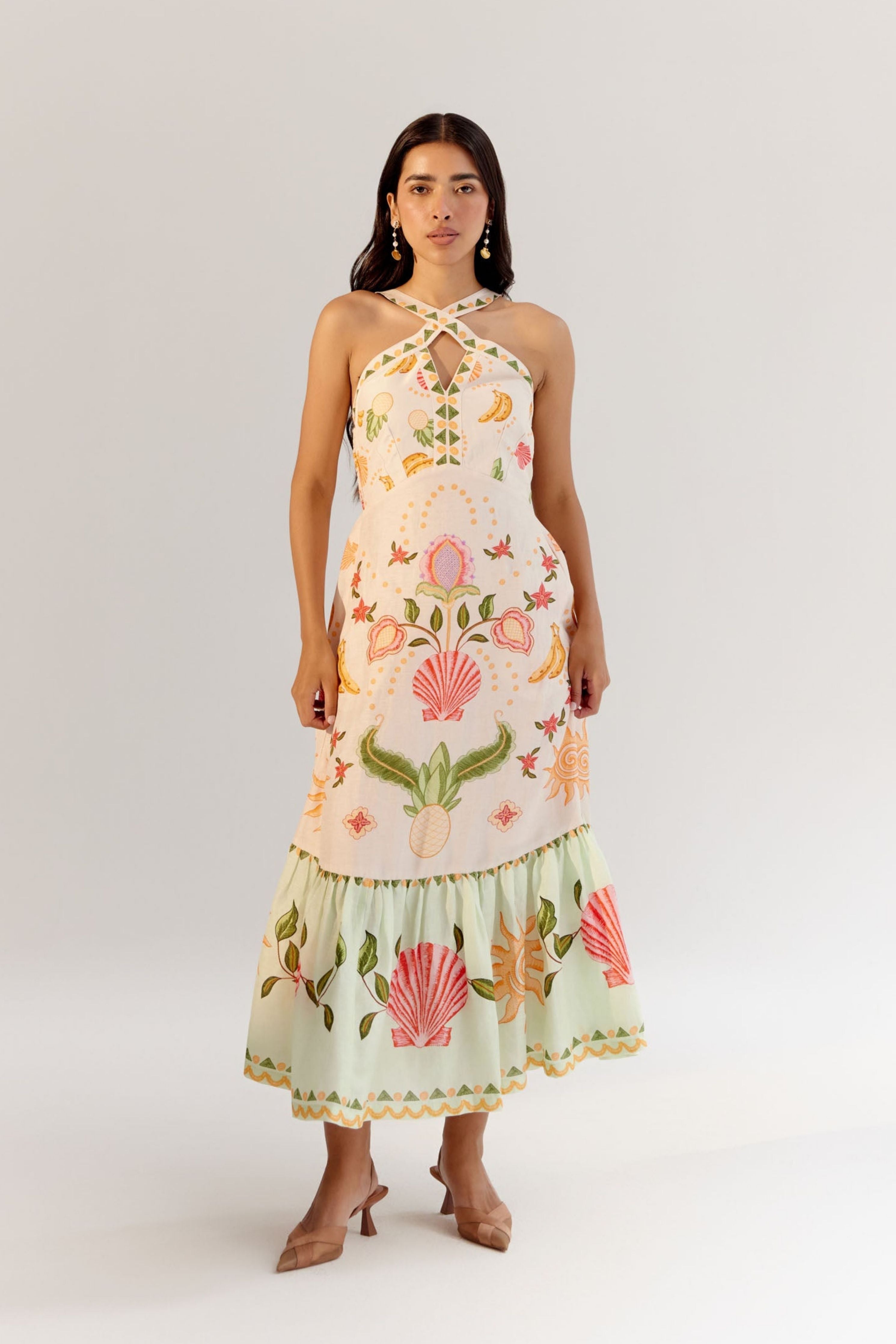 Seashell Ecru Aida Maxi Dress