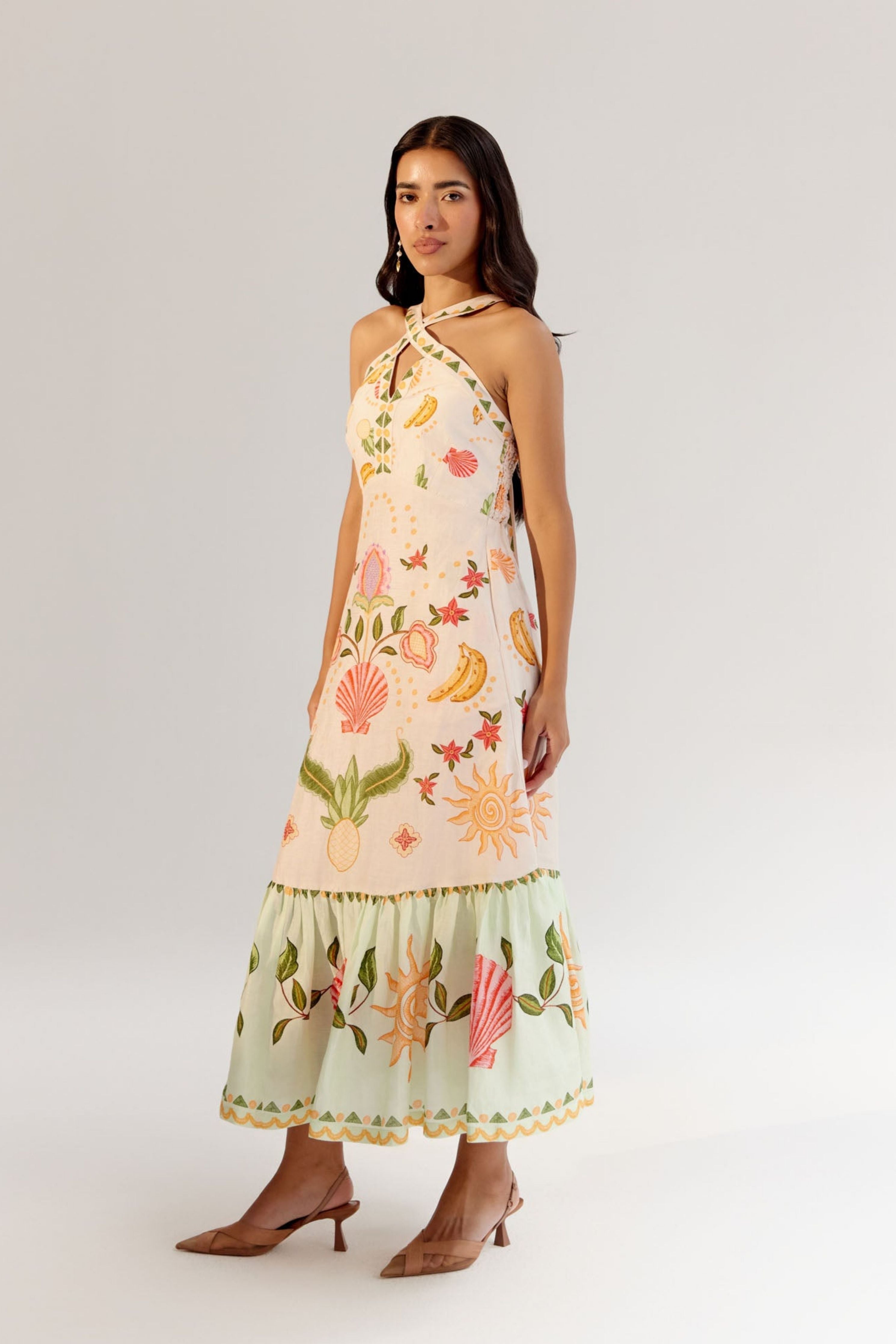 Seashell Ecru Aida Maxi Dress