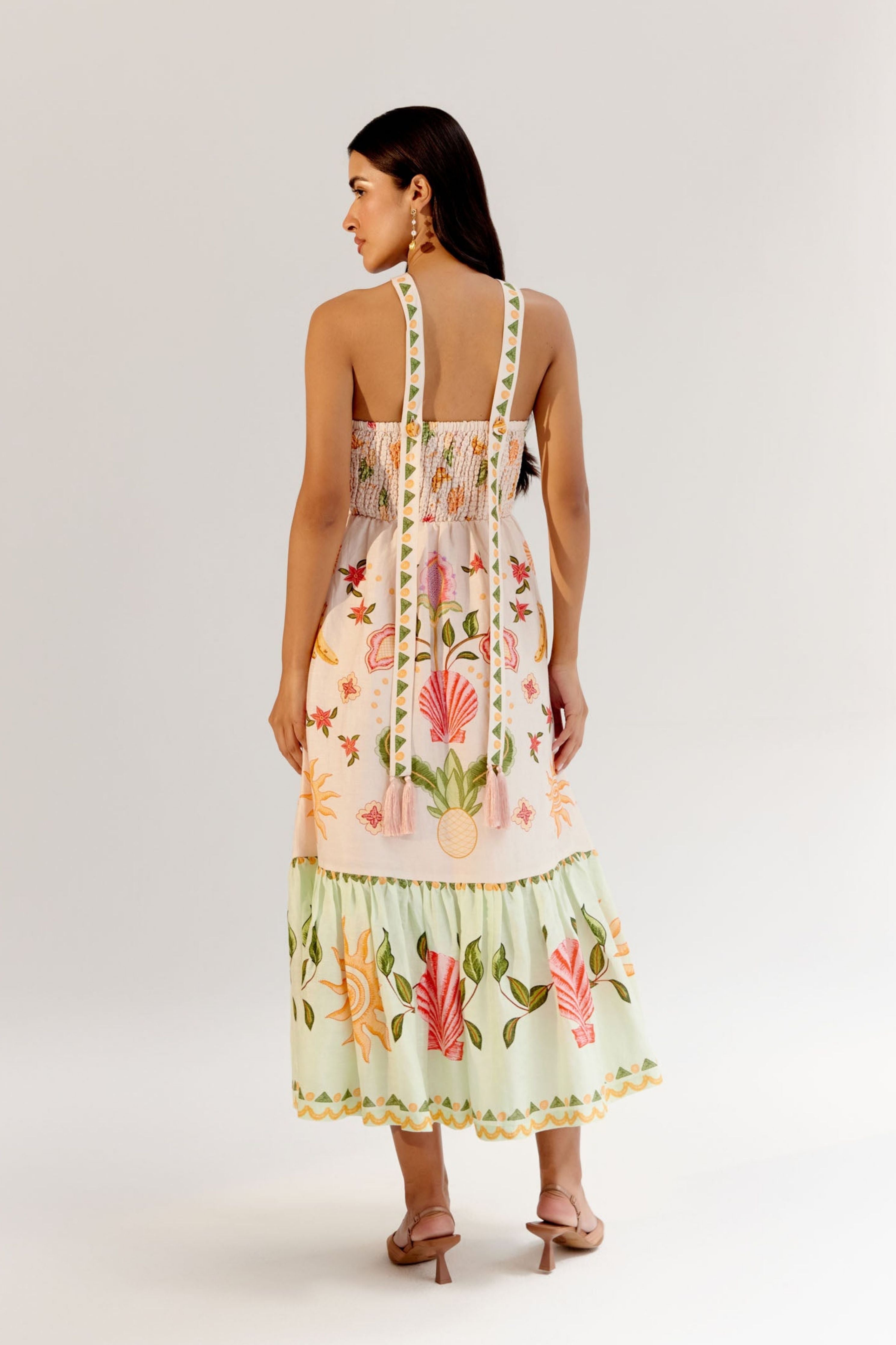 Seashell Ecru Aida Maxi Dress