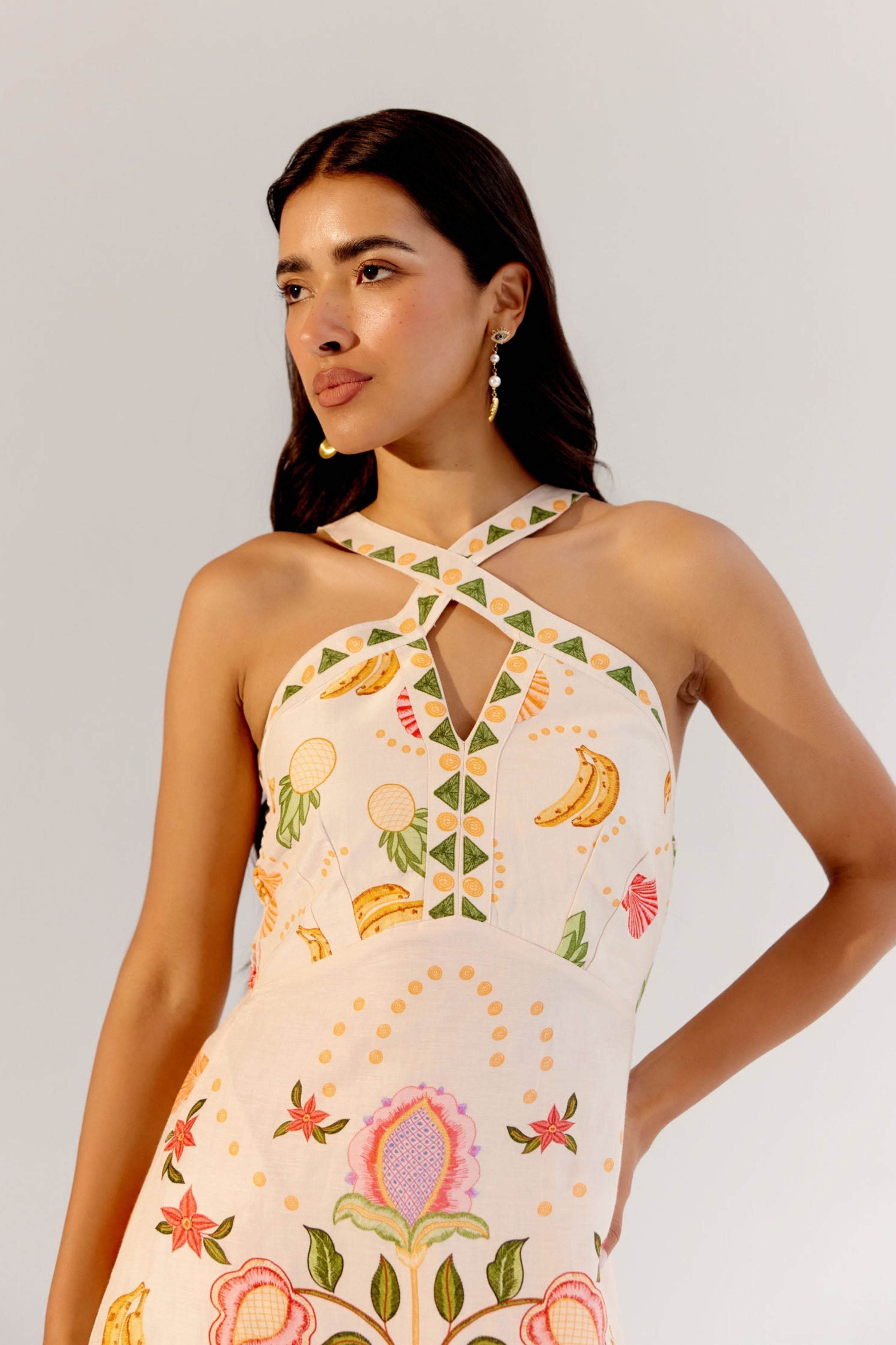 Seashell Ecru Aida Maxi Dress