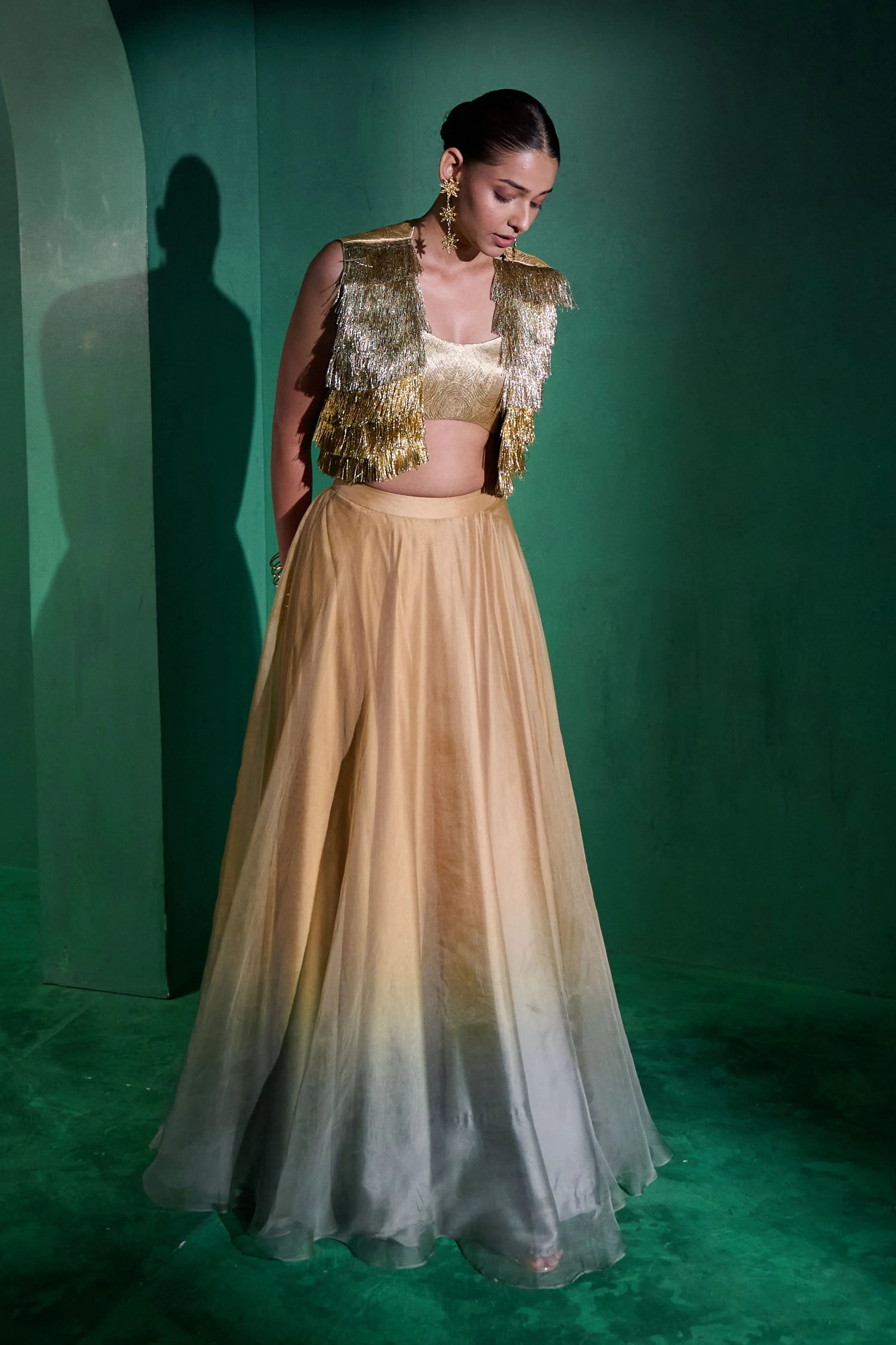 Shimmer Shift Jacket Set