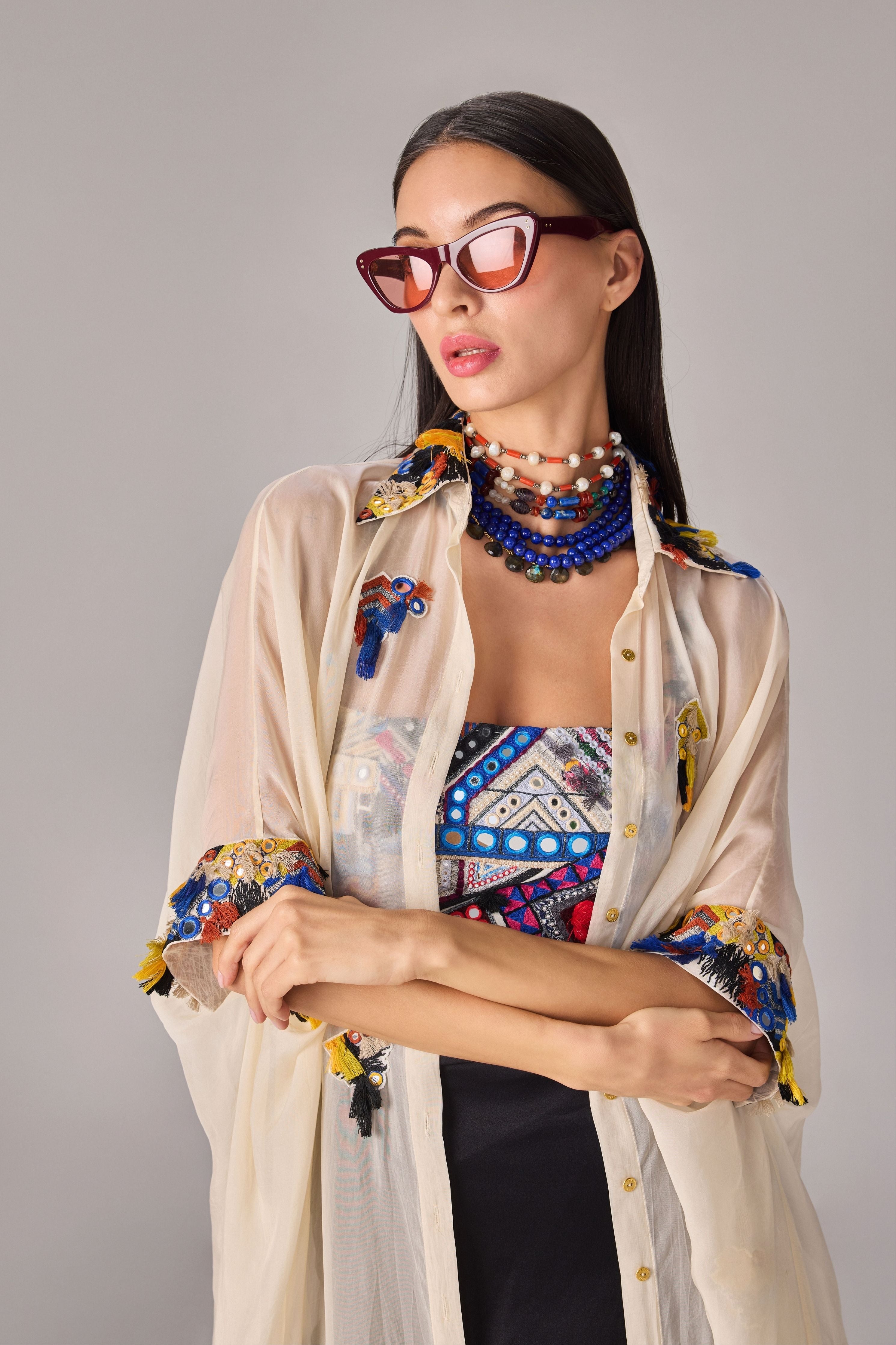 Emilia Shirt Cape Set
