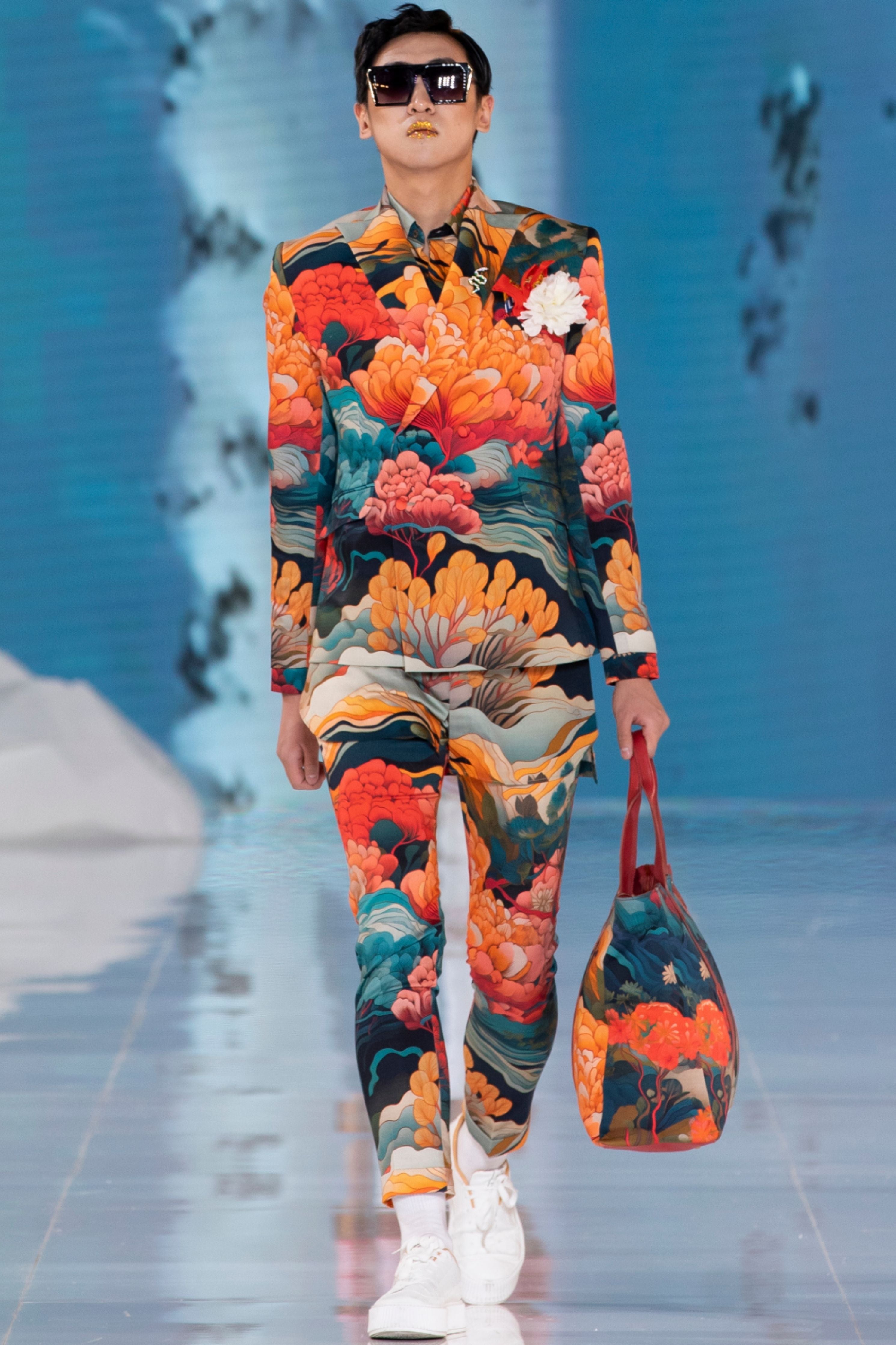 Shivalik Printed Double Breasted Blazer