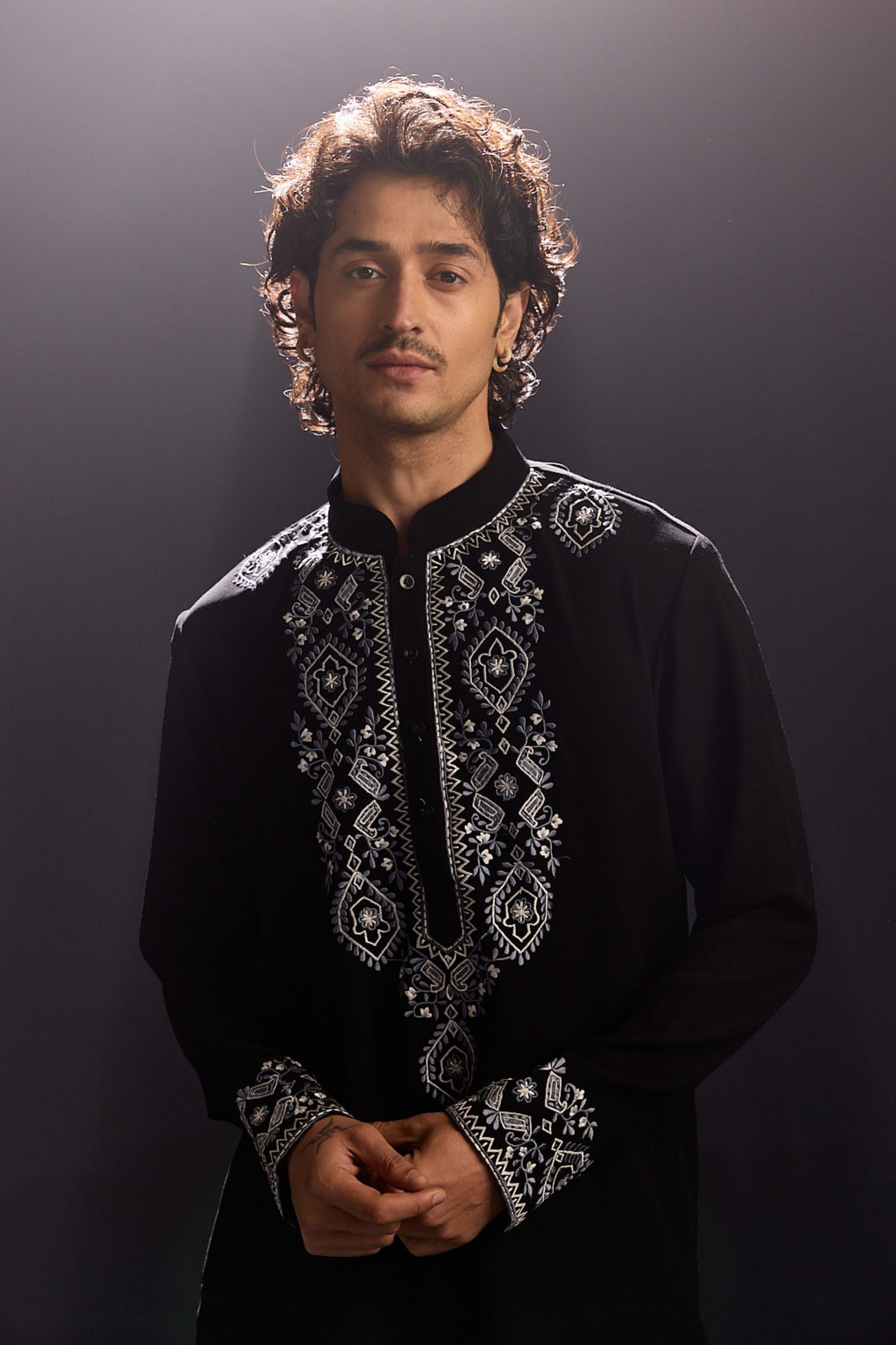 Sleek Black Kurta Set