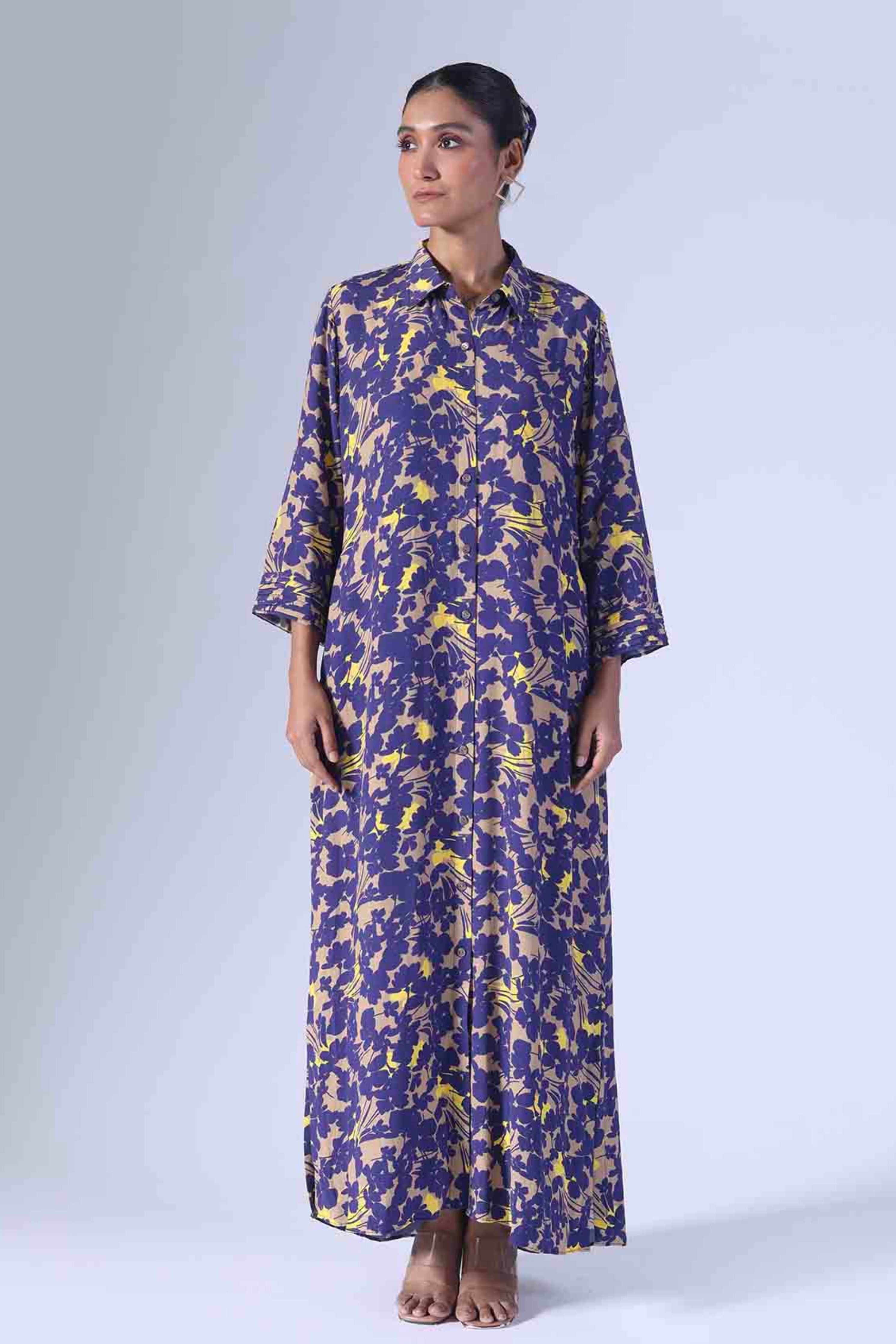 Spring Navy Long Dress