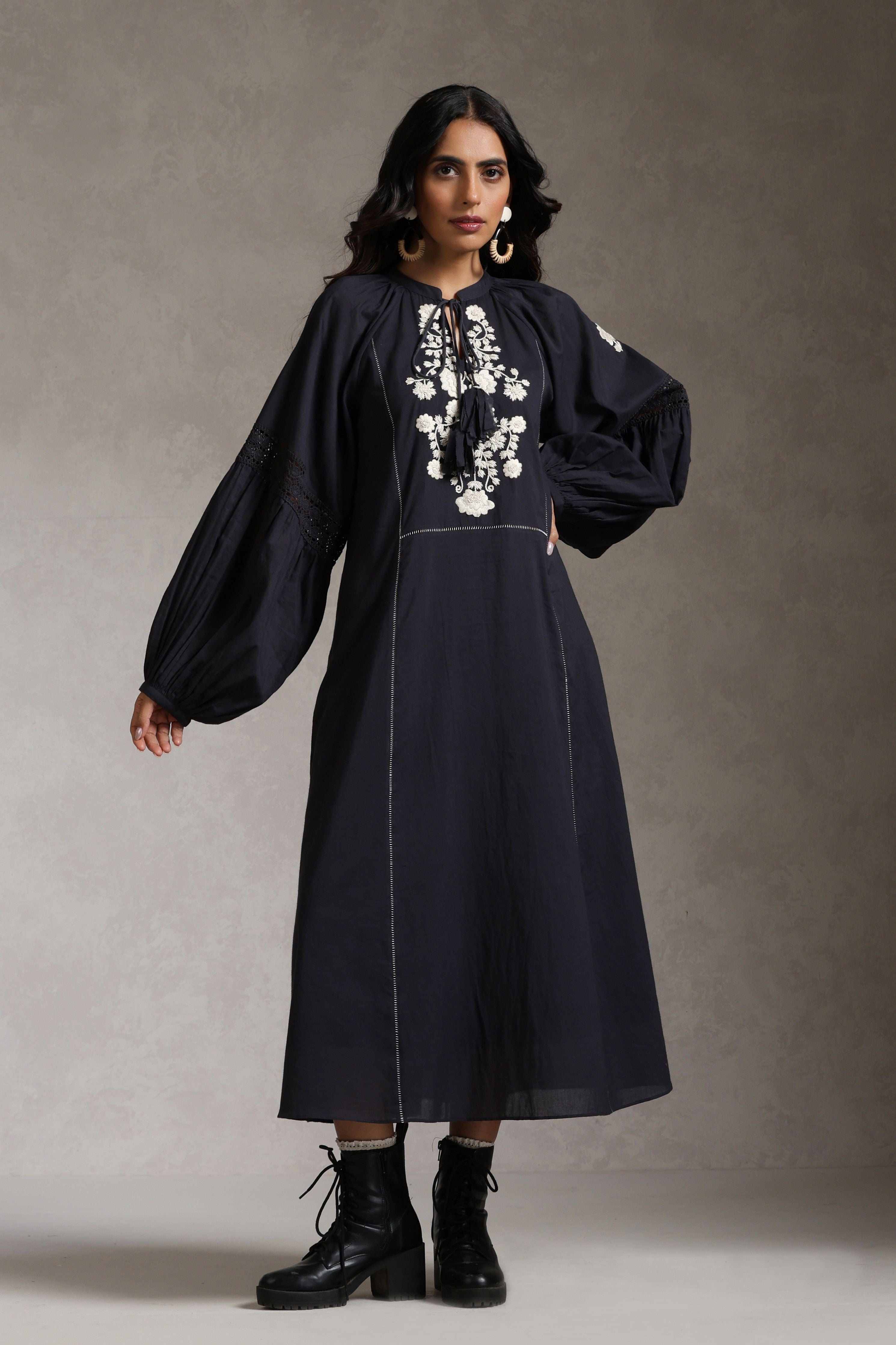 Star Peasant Dress