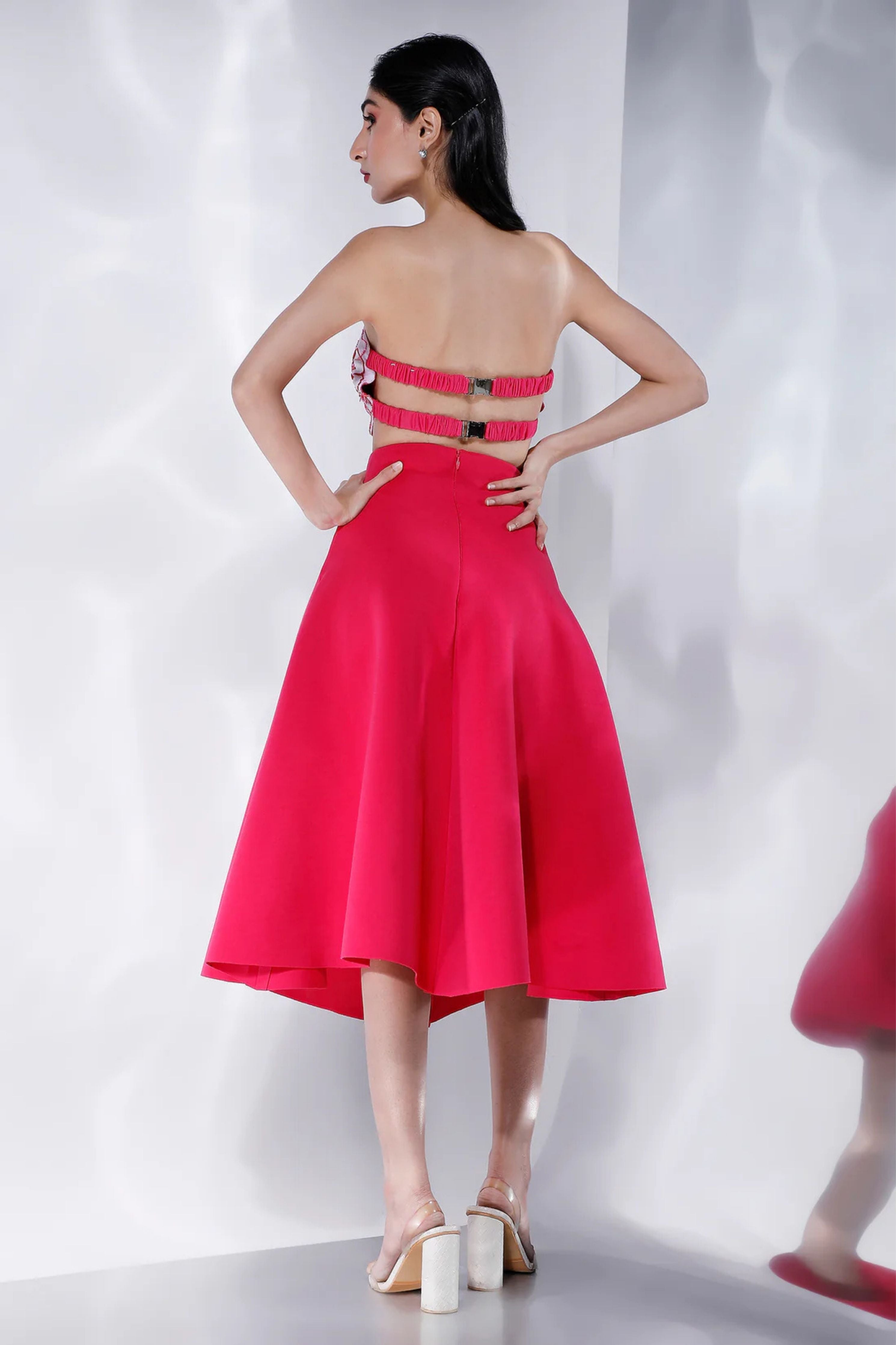 Striking Red Skirt Set