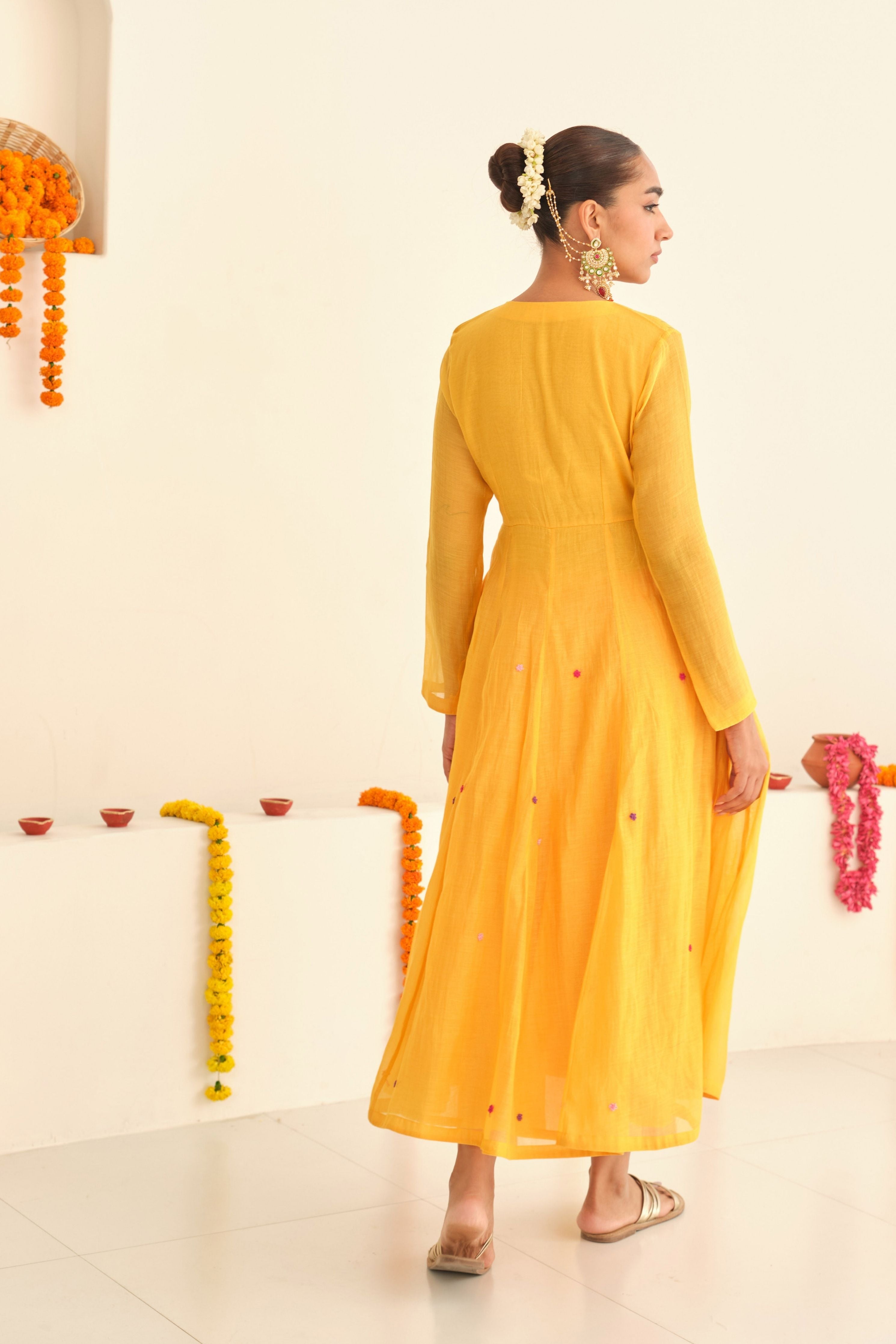 Sunehri Chanderi Kurta Set
