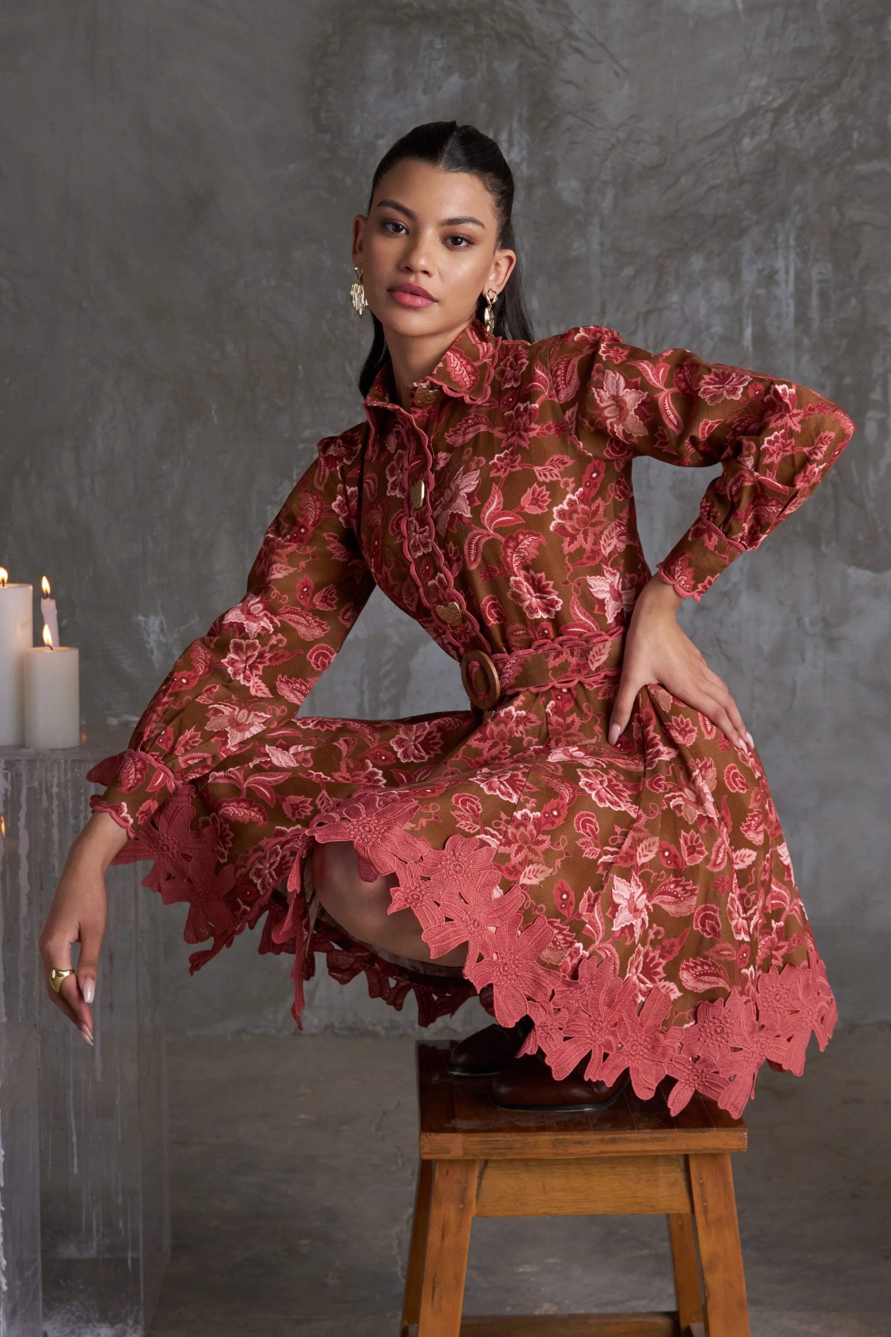 Sunehri Shirt Dress