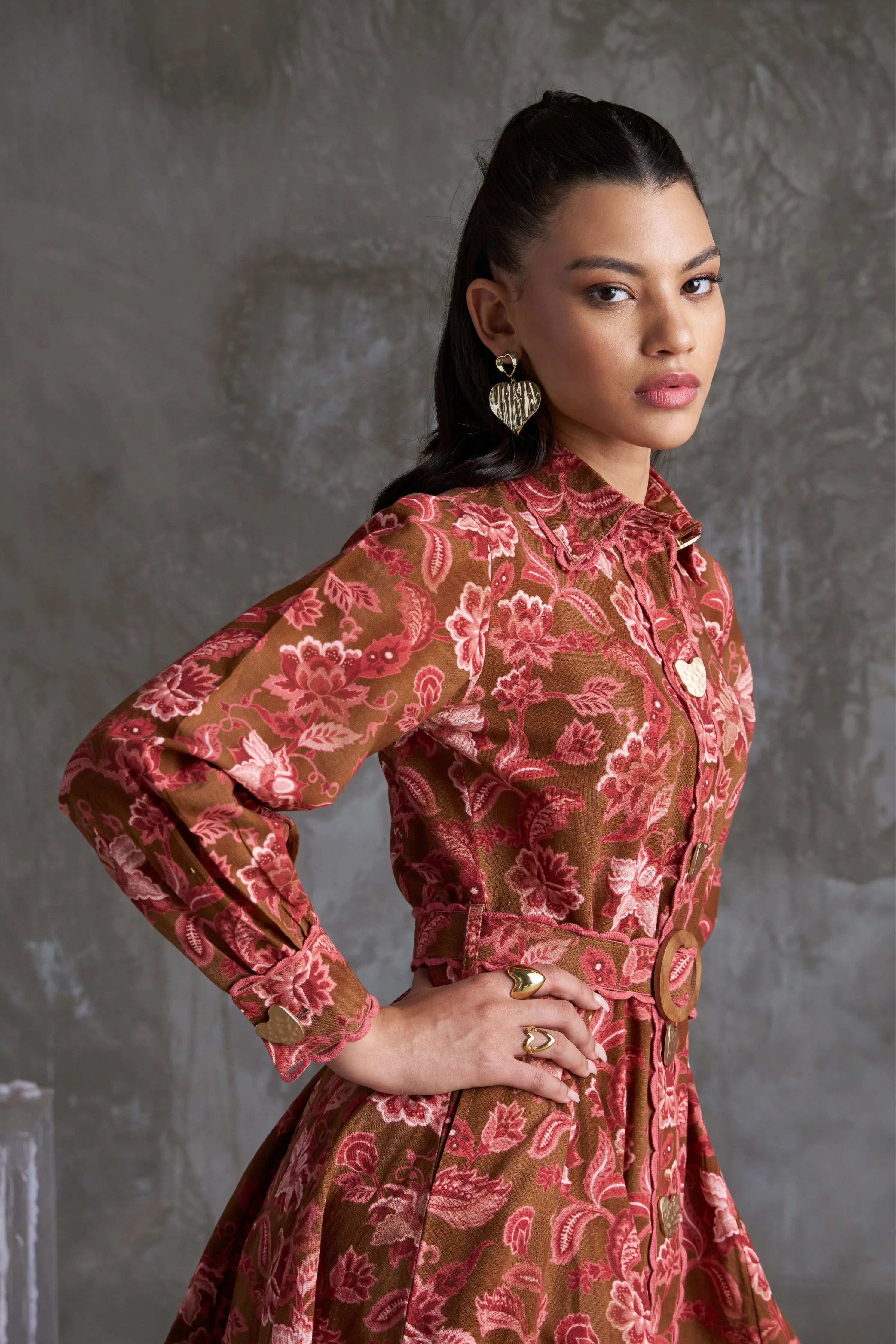 Sunehri Shirt Dress