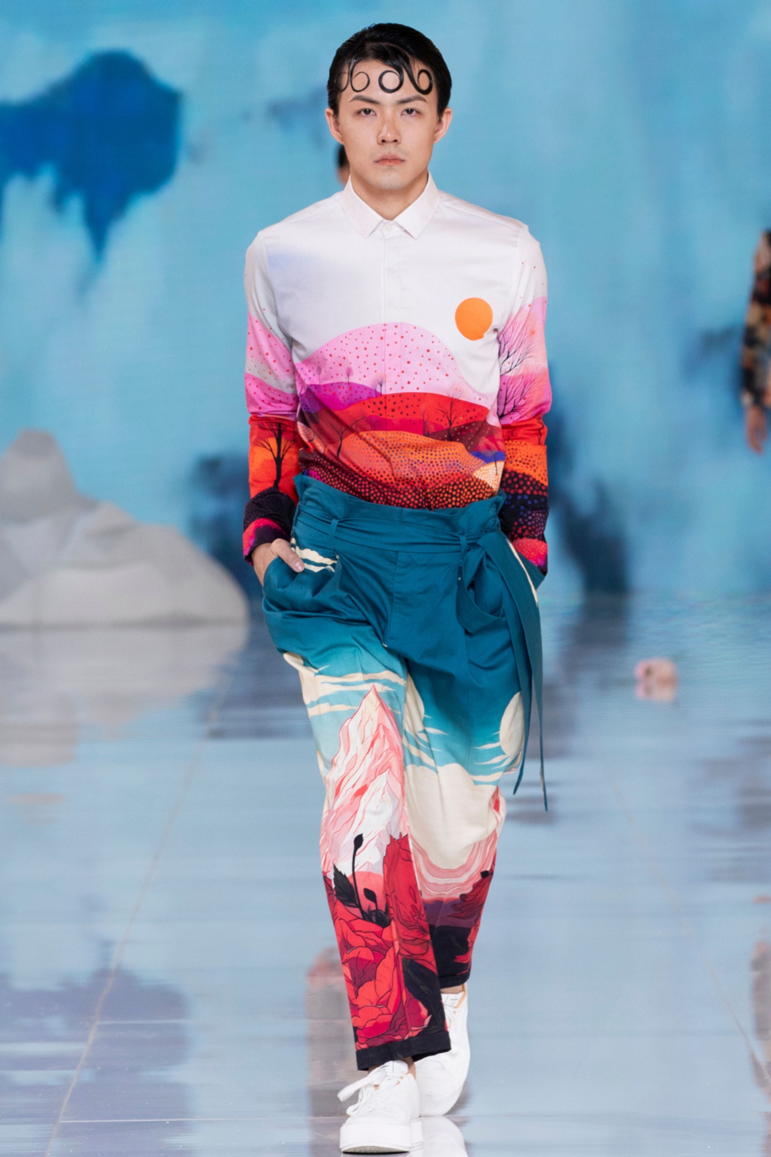 Sunset Point Printed Shirt
