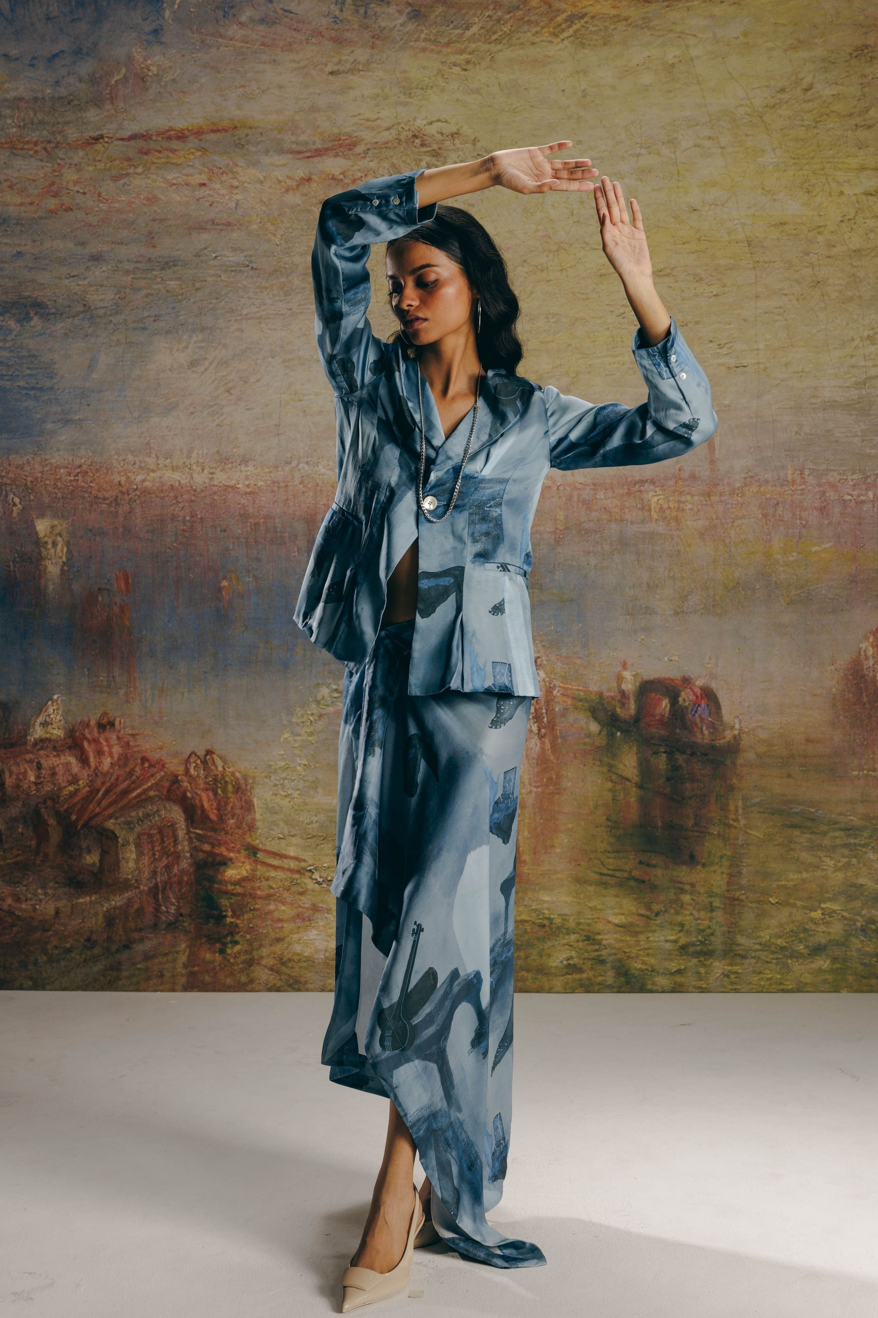 Surrealist Blazer &Skirt Co-ord
