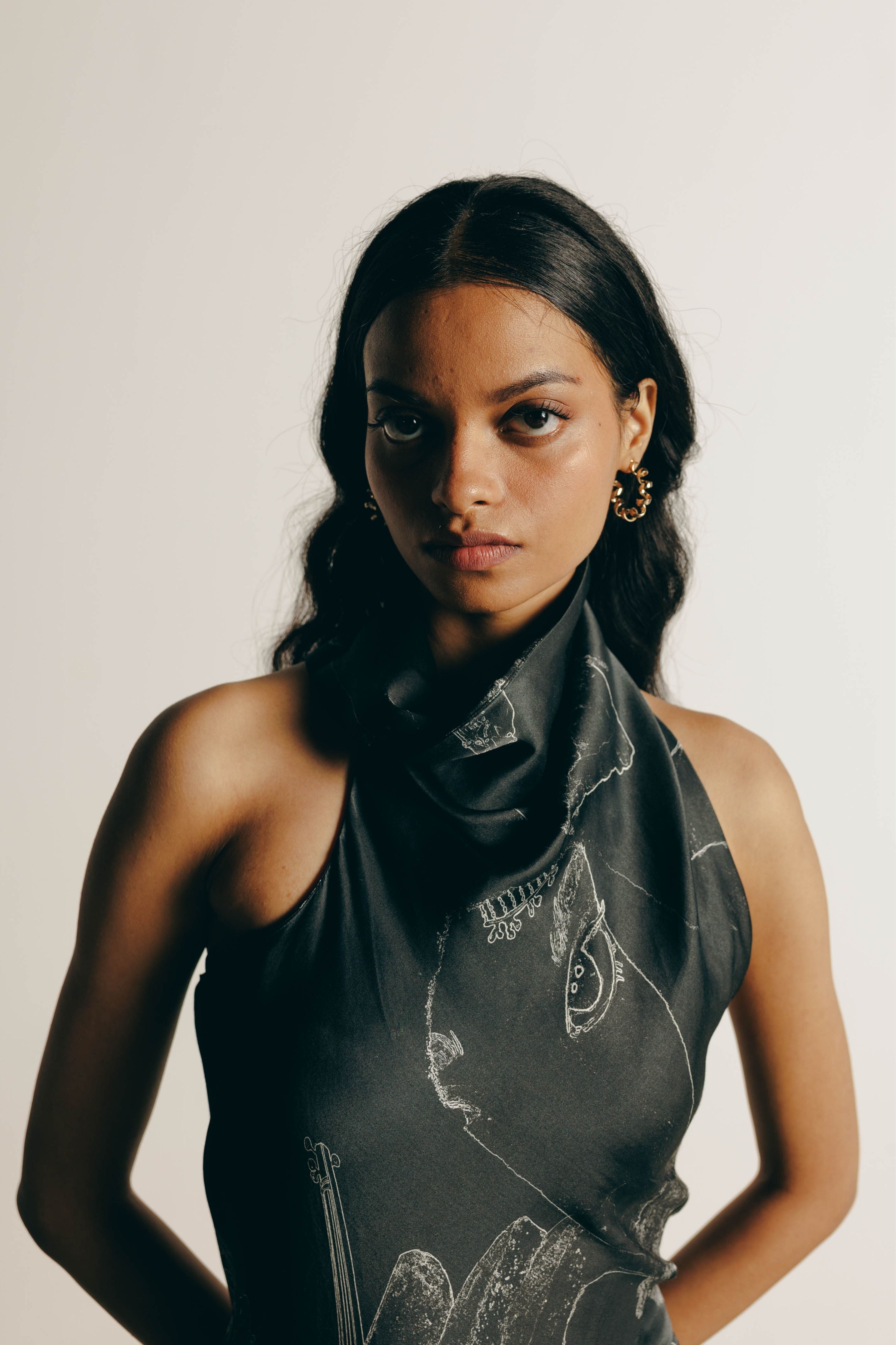 Surrealist Draped Dress