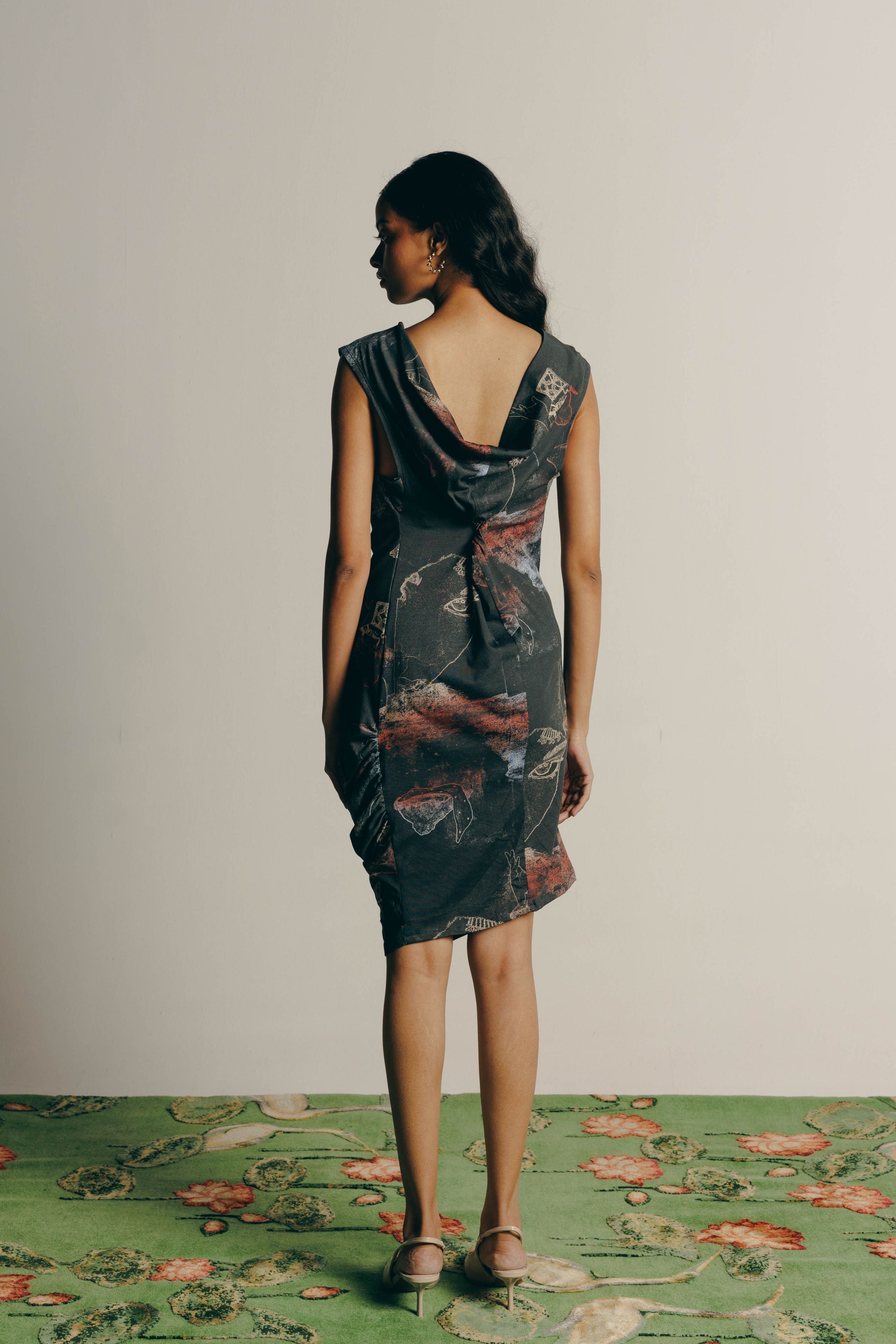 Surrealist Outline Jersey Dress