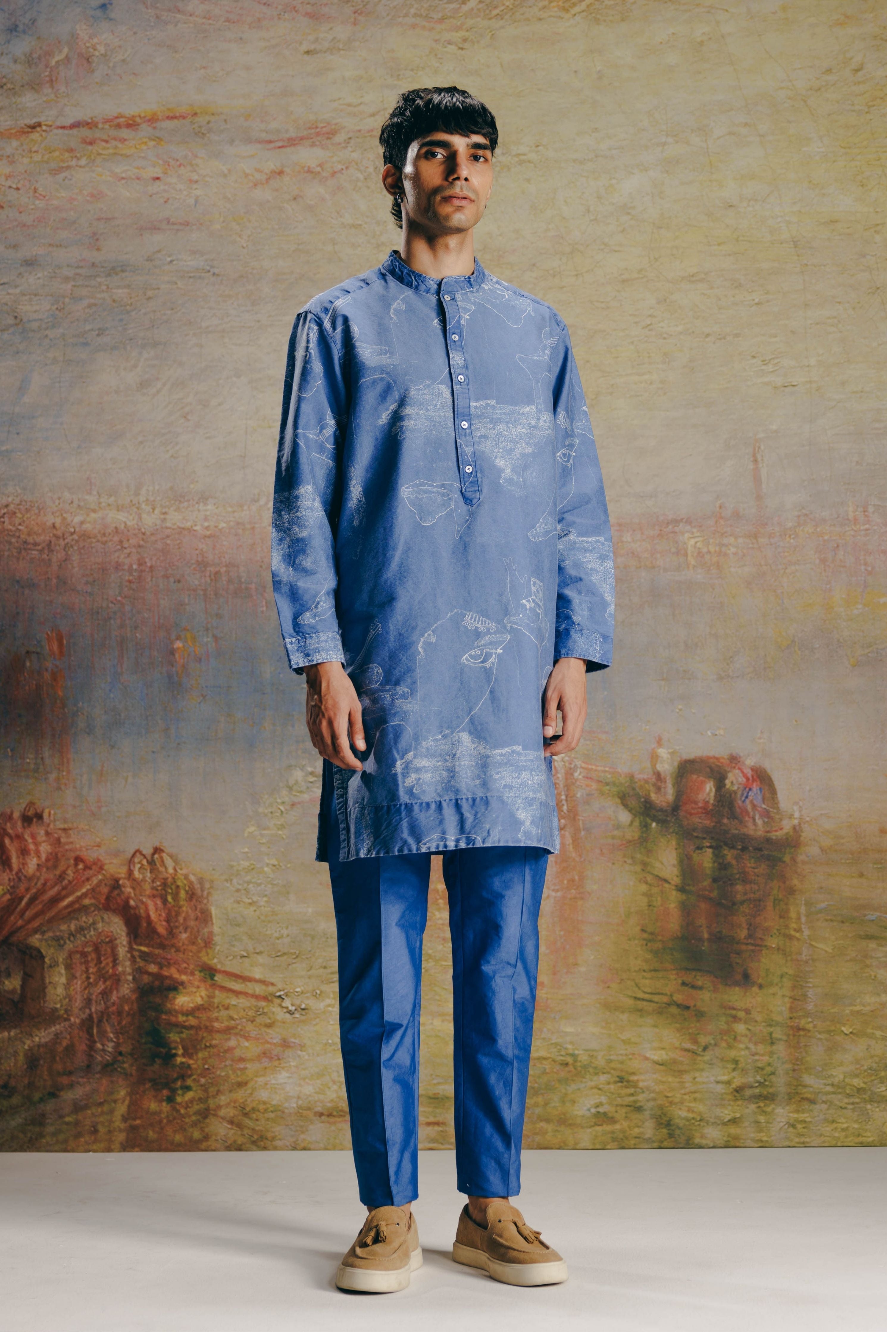 Surrealist Outline Kurta Set