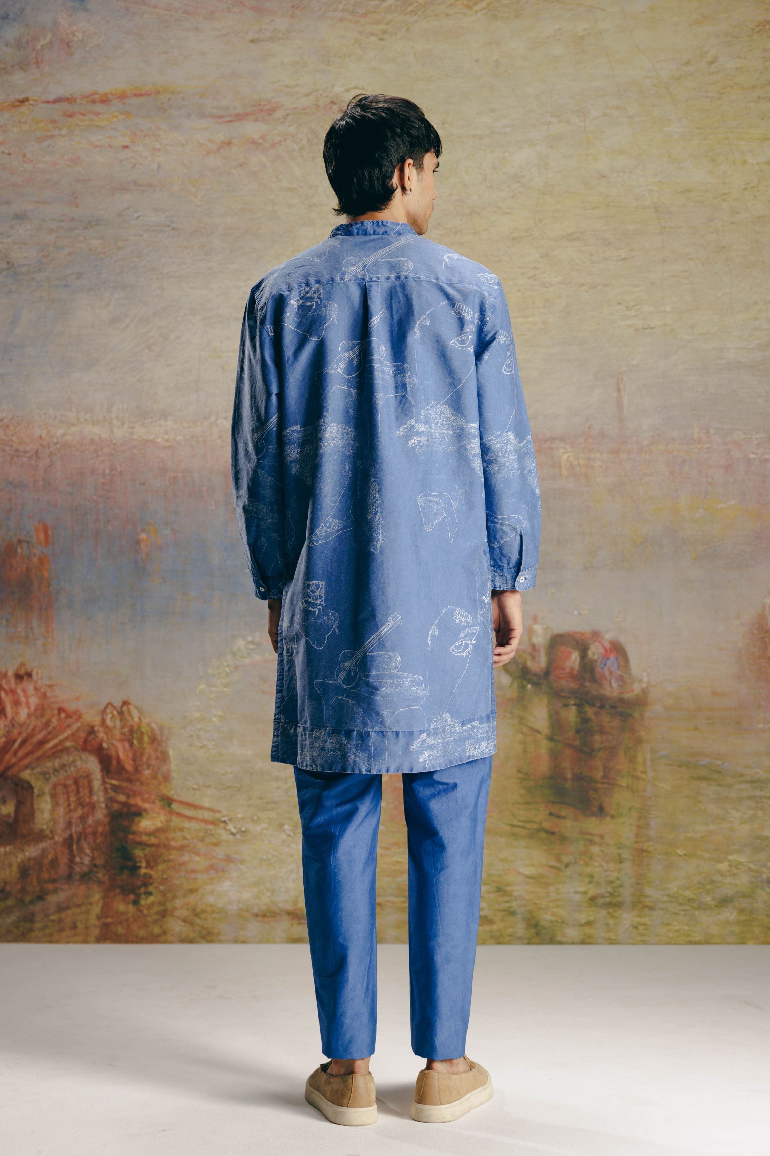 Surrealist Outline Kurta Set